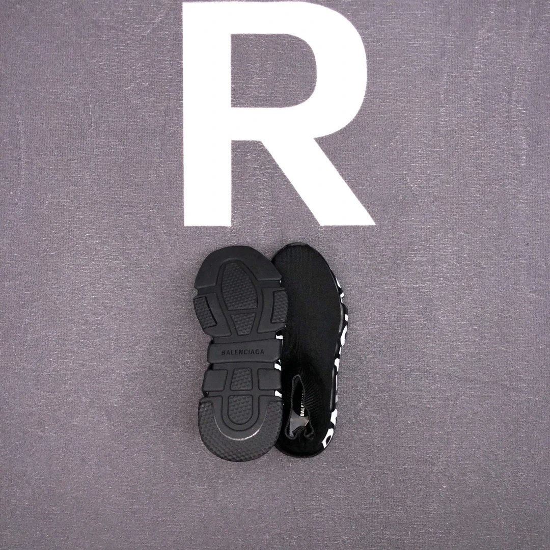 Unisex Knit Sock Sneakers with Chunky Sole Jet Black - Gallery Image 8 - Detailed View