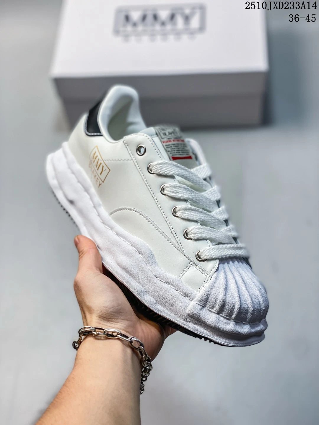 Maison MIHARA YASUHIRO MMY Original Sole Leather Sneakers White Black - High Quality Product Image - Cnfans