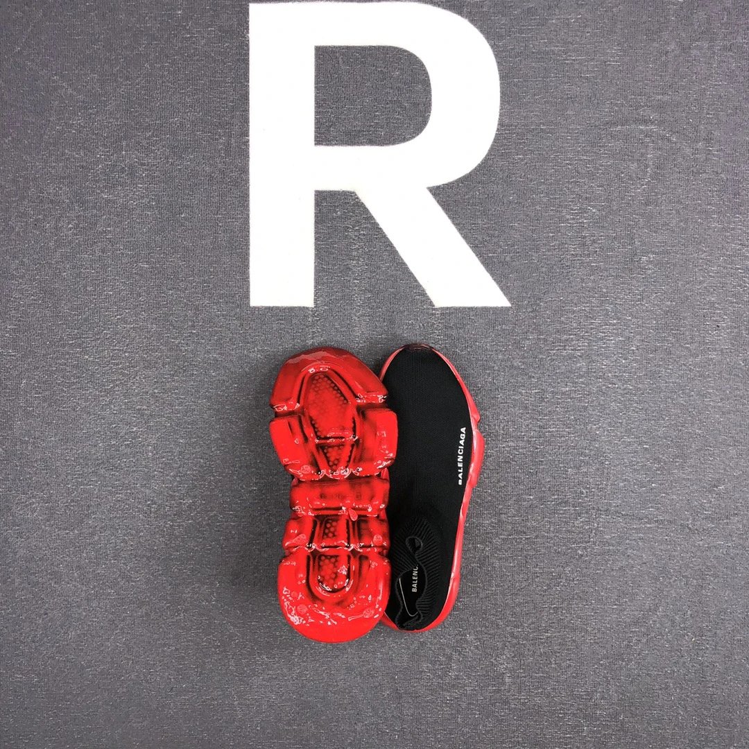 Sock Sneakers TPU Sole 3D Knit Breathable Unisex Scarlet - Gallery Image 8 - Detailed View