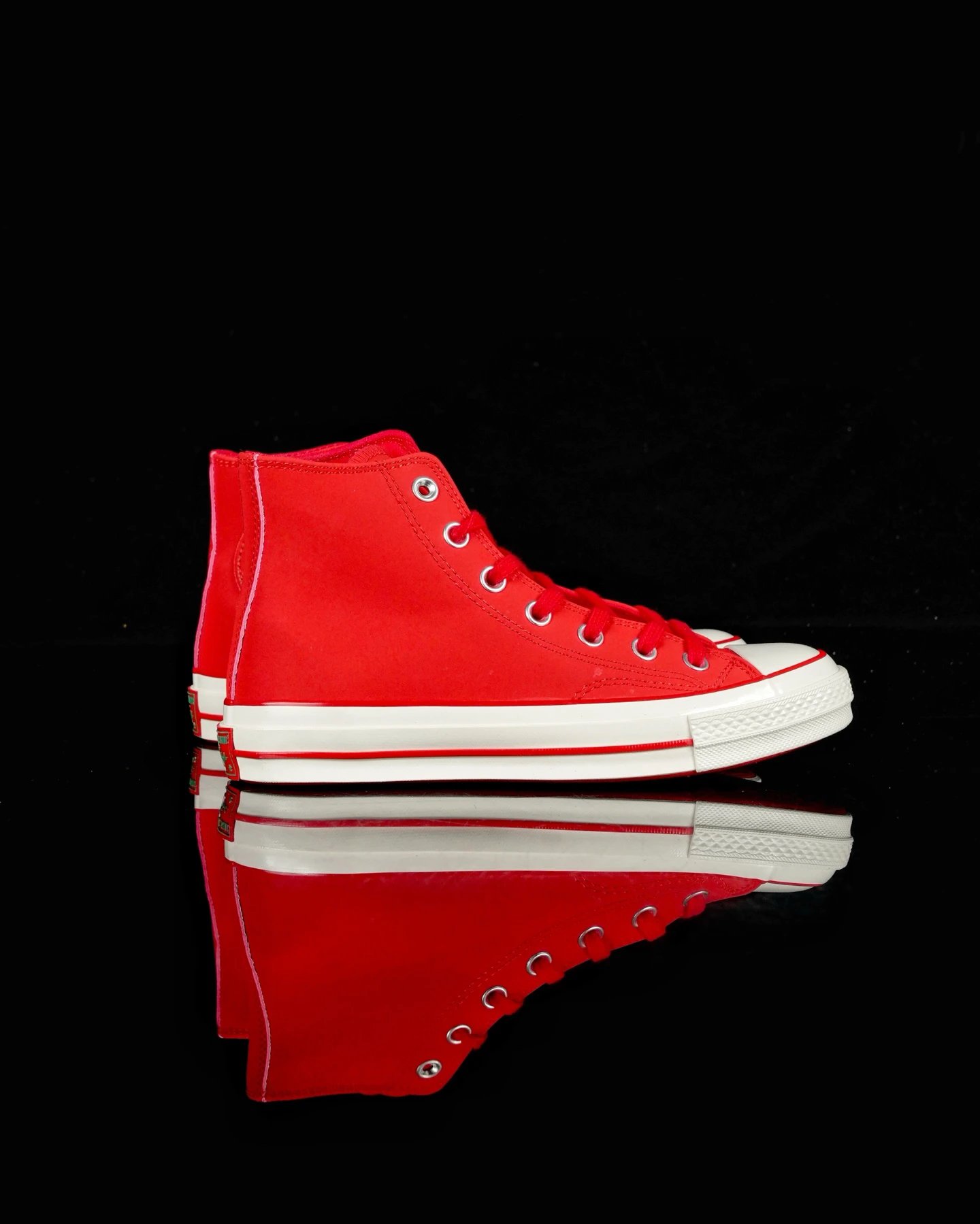 Suede High Top Sneakers Crimson Red - Gallery Image 4 - Detailed View