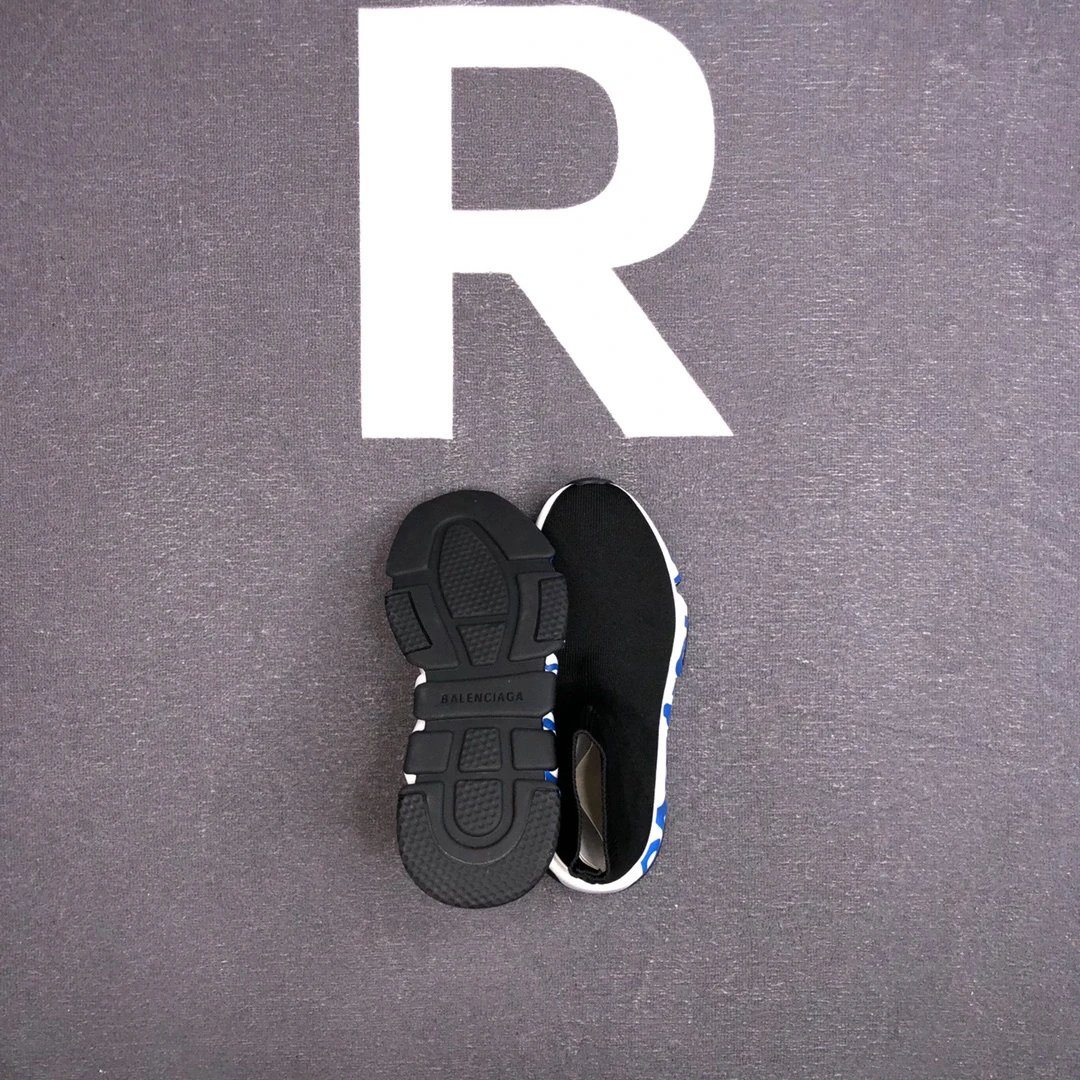 Unisex Sock Sneakers Knit Mesh Speed Runner Midnight Blue - Gallery Image 8 - Detailed View