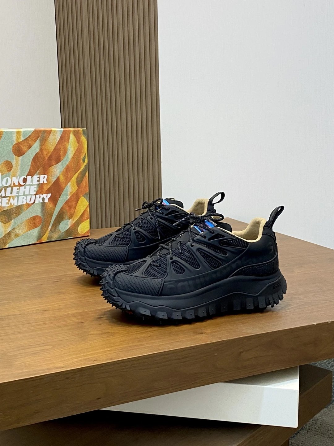 Moncler Trailgrip Amoeba Salehe Bembury Sneakers Black - Gallery Image 2 - Detailed View