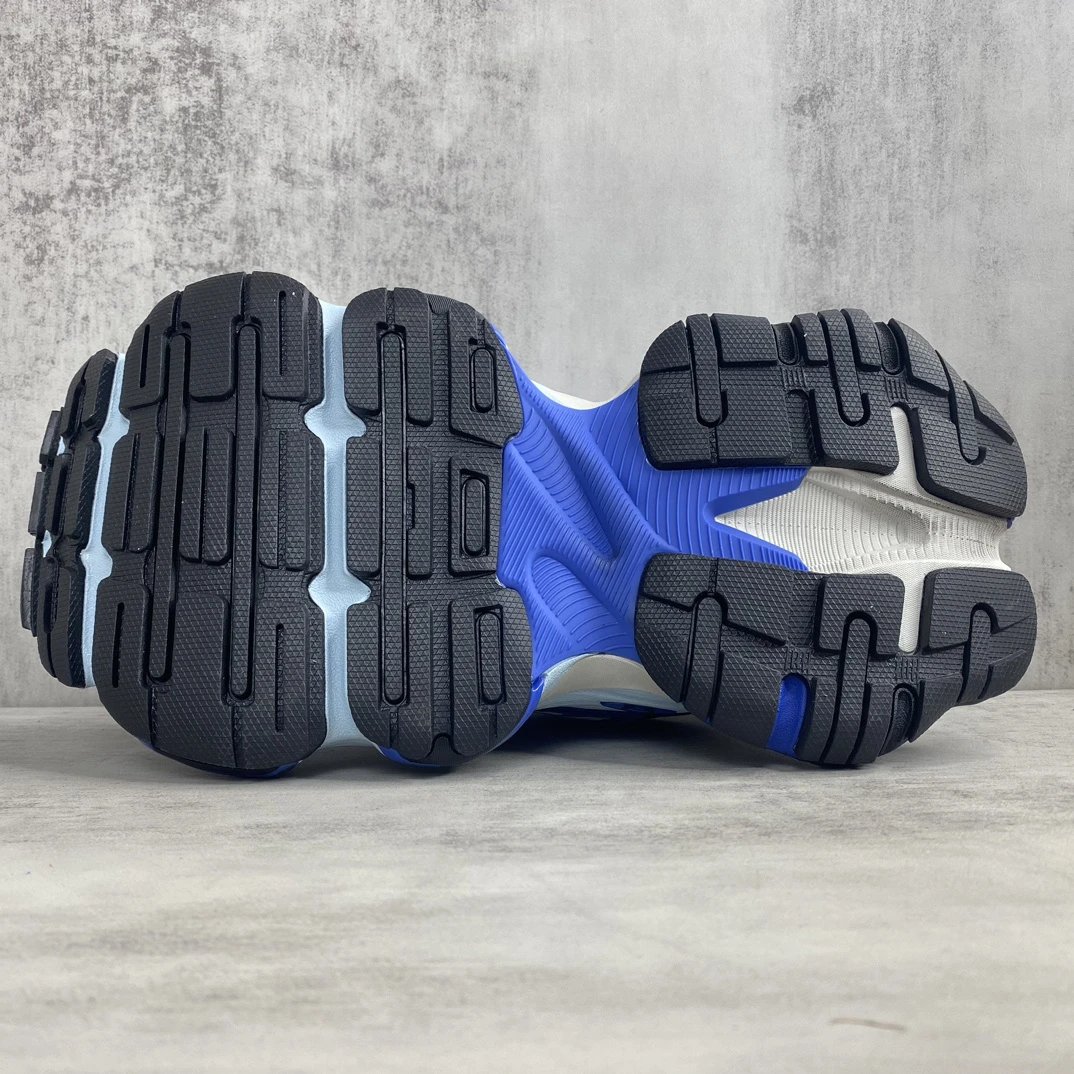 Chunky Cargo Sneakers Mesh Leather Vintage Style Cobalt Blue - Gallery Image 8 - Detailed View