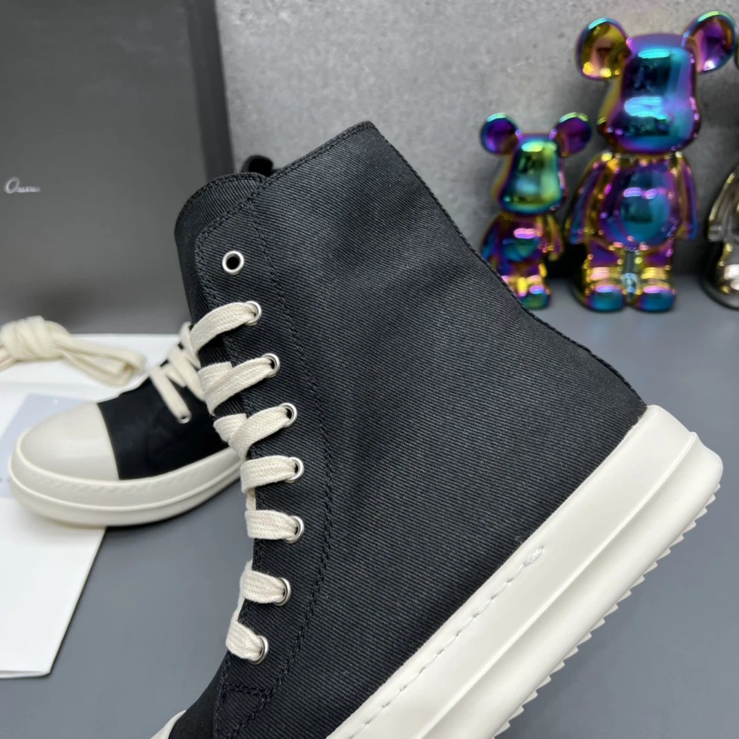 Rick Owens High-top Casual Sneakers Black - Gallery Image 5 - Detailed View