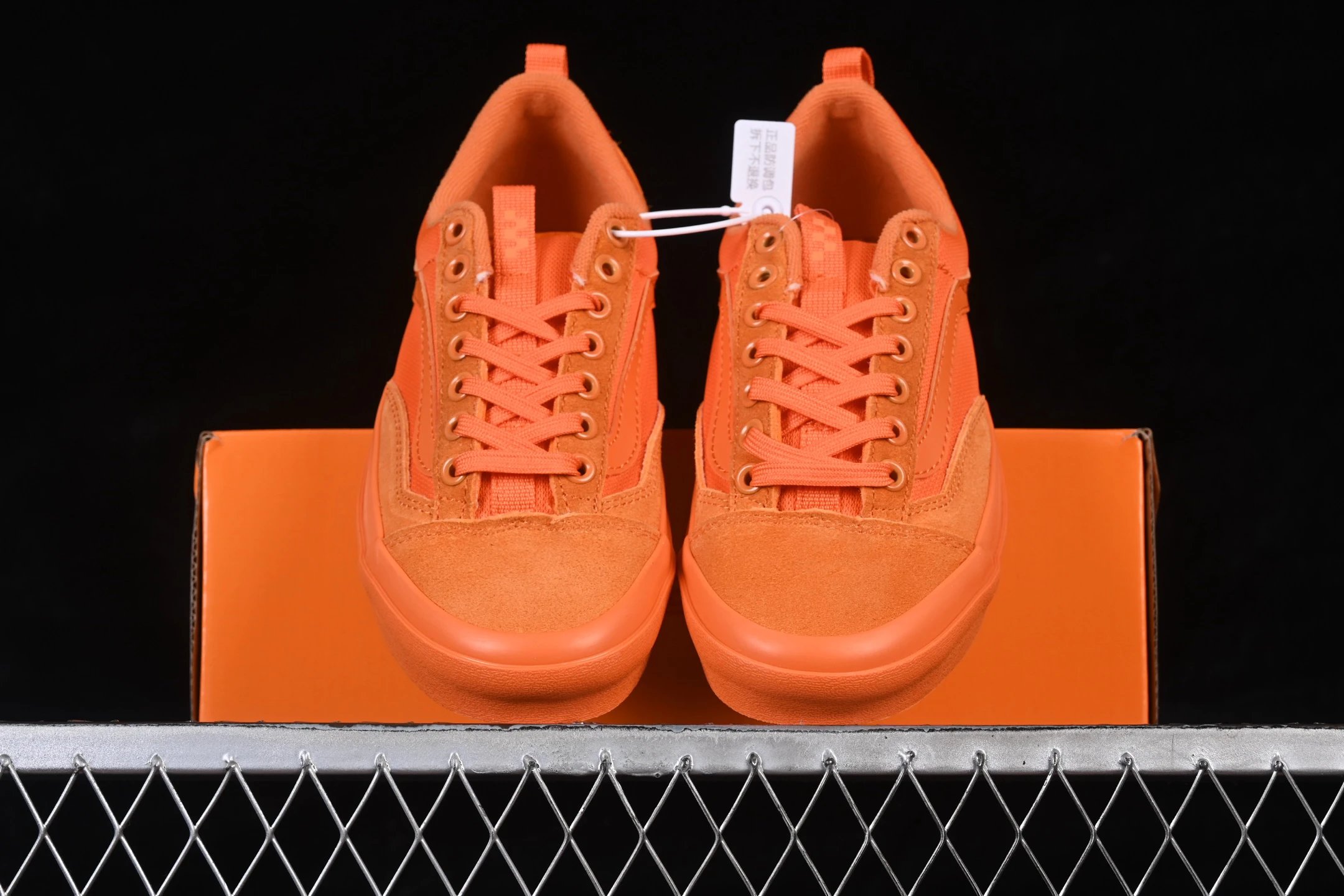 Low Top Skate Shoes Suede Canvas Solar Orange - Gallery Image 4 - Detailed View