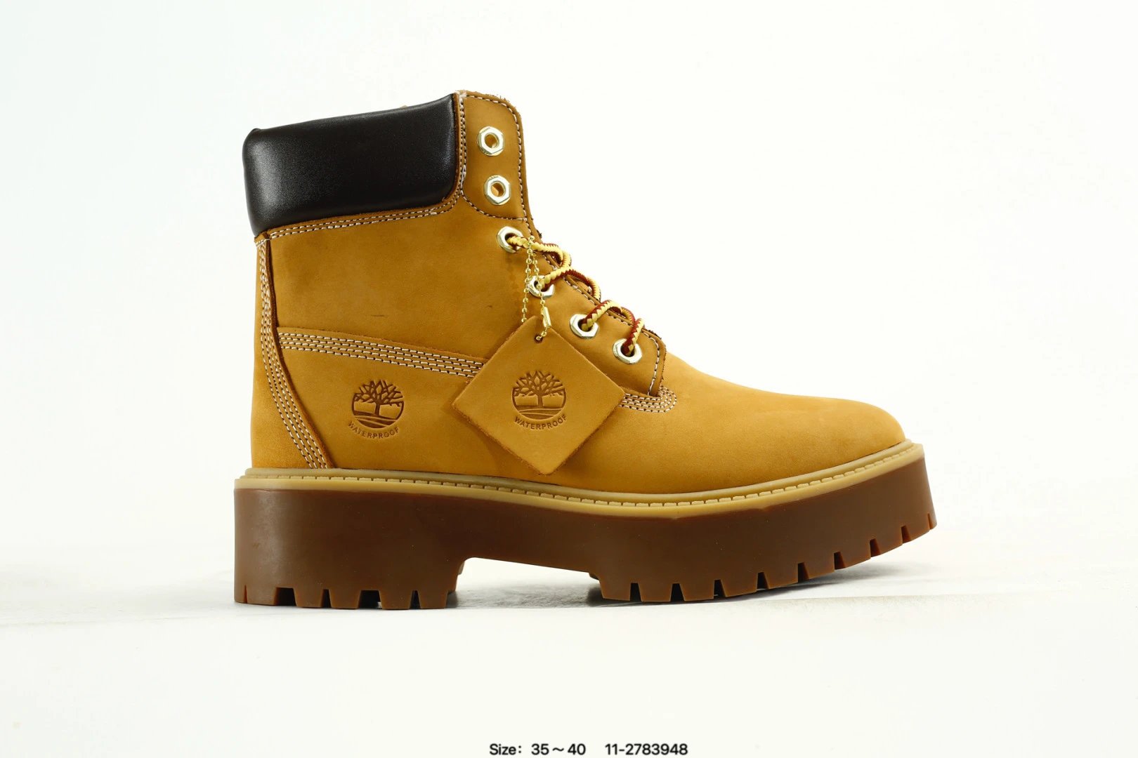 Waterproof Leather Outdoor Boots Honey - Gallery Image 1 - Detailed View