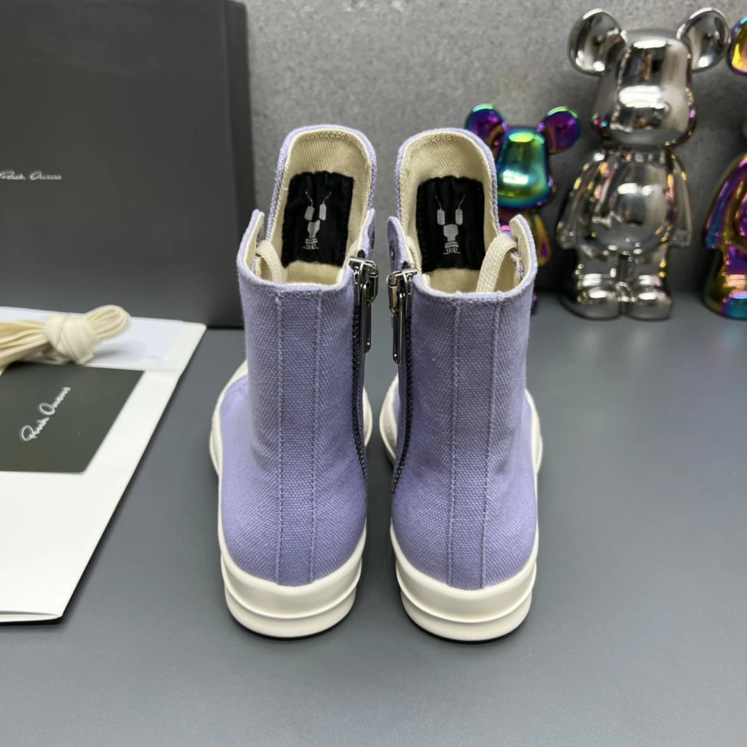 Rick Owens High-top Casual Sneakers Purple - Gallery Image 8 - Detailed View