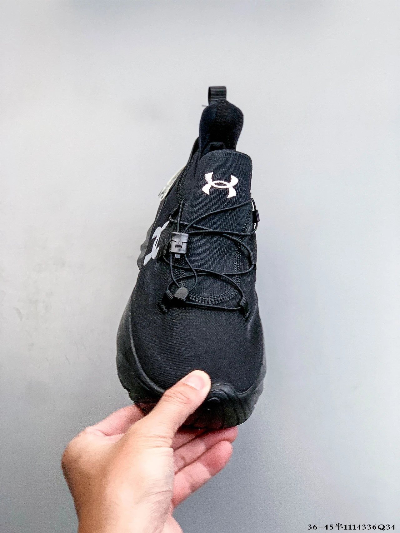 Lightweight Mesh Hiking Sneakers Jet Black - Gallery Image 2 - Detailed View