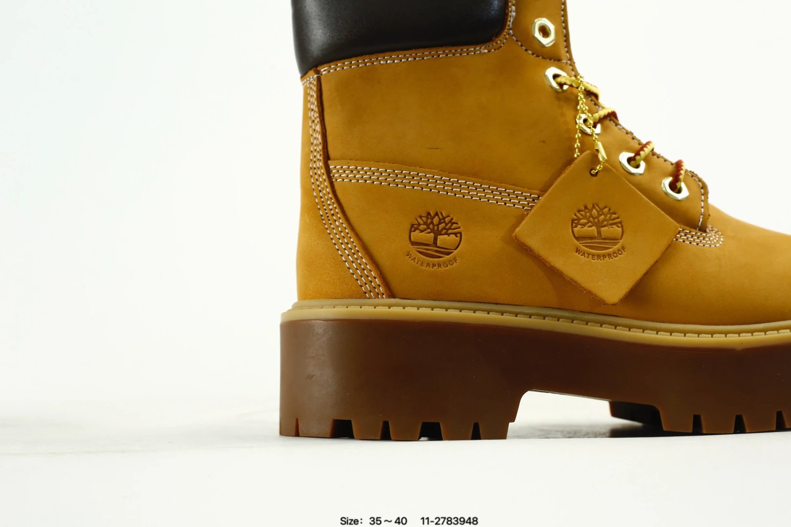 Waterproof Leather Outdoor Boots Honey - Gallery Image 2 - Detailed View