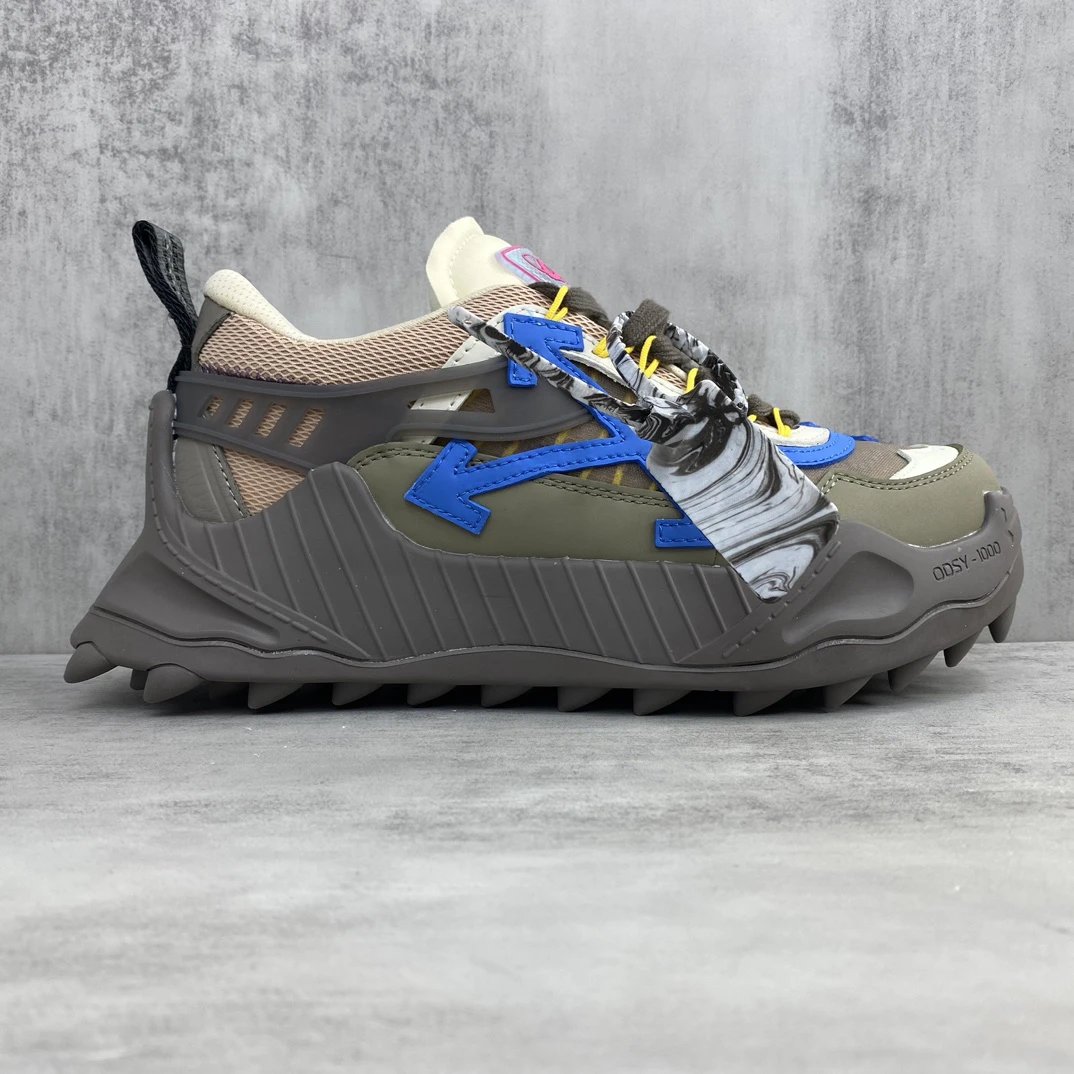 Trail Sneakers Leather Oxford EVA Sole in Olive Brown - Gallery Image 6 - Detailed View