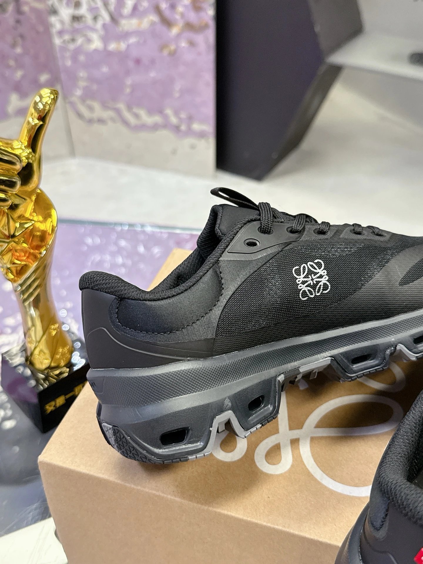 Loewe x On Running 3.0 Cloudtilt Sneakers Black White - Gallery Image 8 - Detailed View