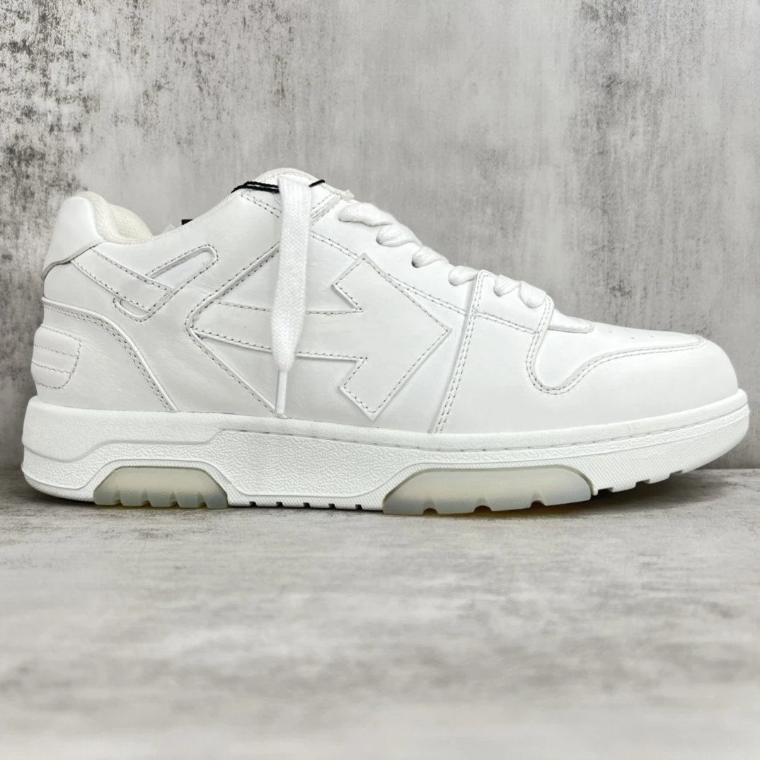 Off-White Low Leather Sneakers White - Gallery Image 6 - Detailed View