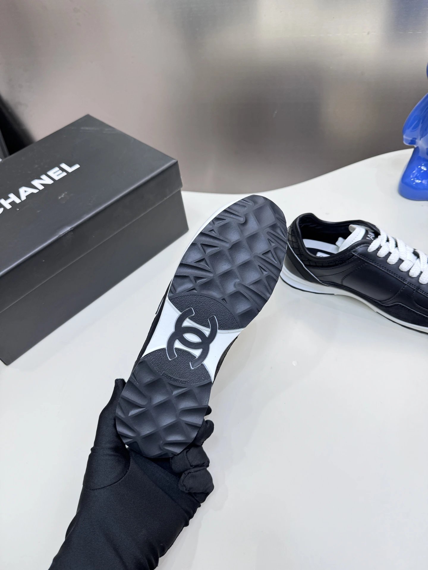 Chanel Panda Platform Sneakers Black - Gallery Image 6 - Detailed View