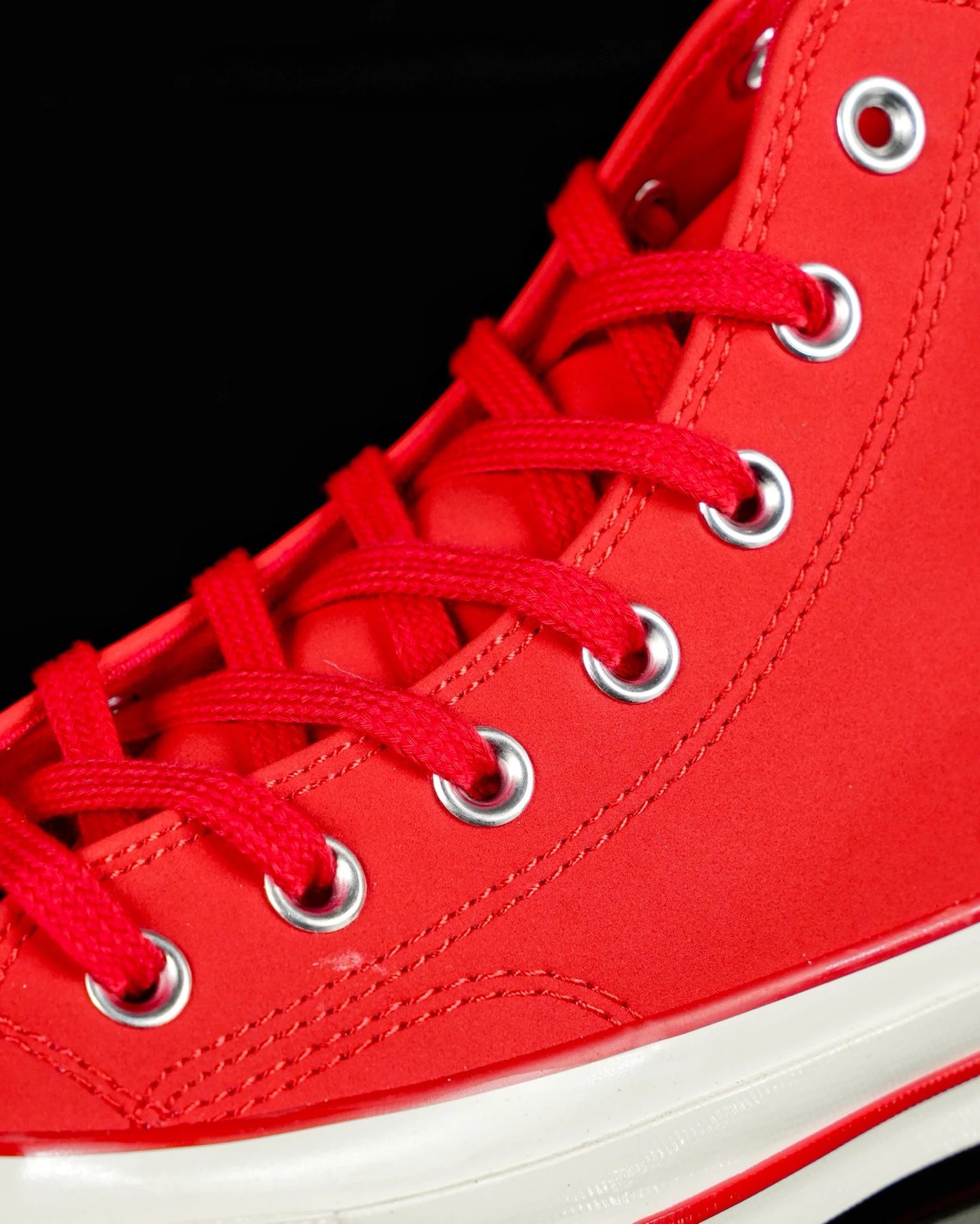 Suede High Top Sneakers Crimson Red - Gallery Image 6 - Detailed View