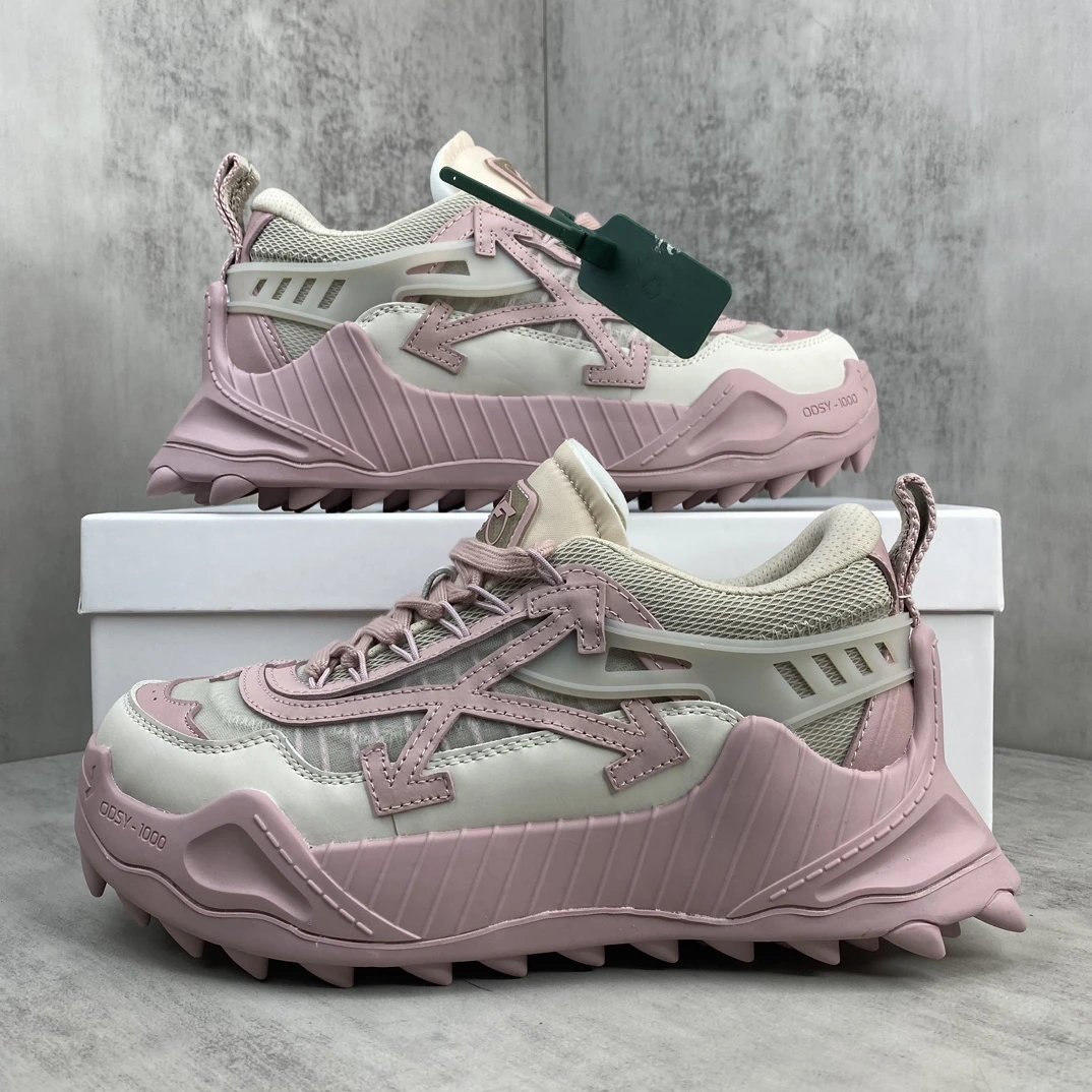 ODSY 1000 Leather Oxford Trail Sneakers Rose Pink - Gallery Image 9 - Detailed View