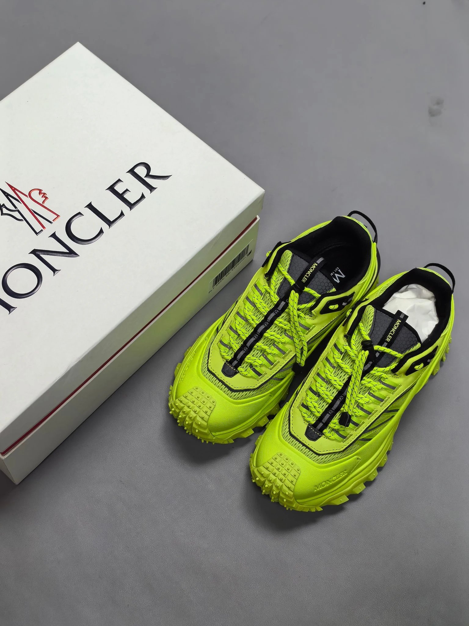 Moncler Trailgrip GTX Rubber Sneakers Yellow - Gallery Image 9 - Detailed View