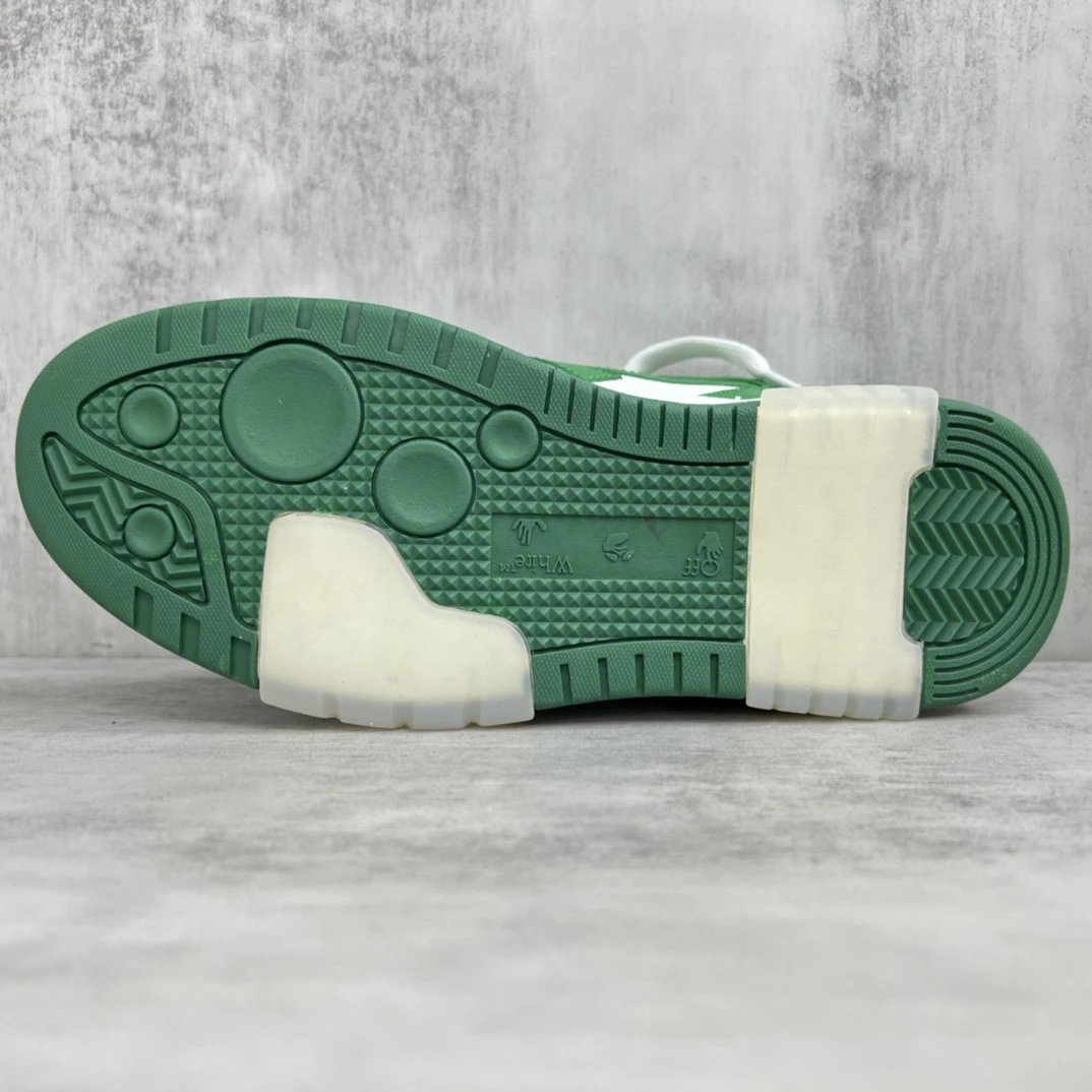 Low Top Leather Sneakers Breathable Sole Emerald Green - Gallery Image 8 - Detailed View