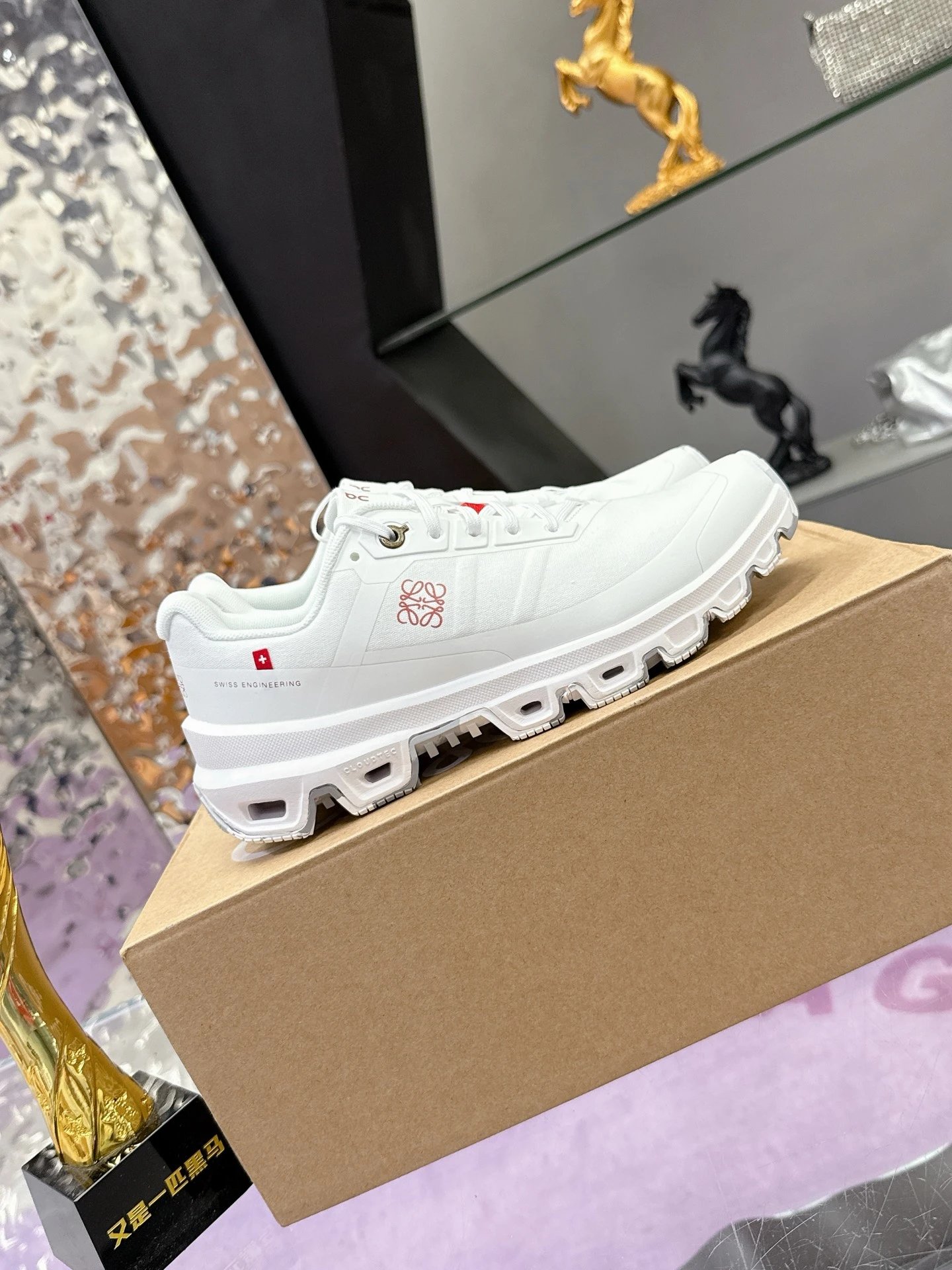 Loewe x On Running 3.0 Cloudtilt White Sneakers - Gallery Image 2 - Detailed View