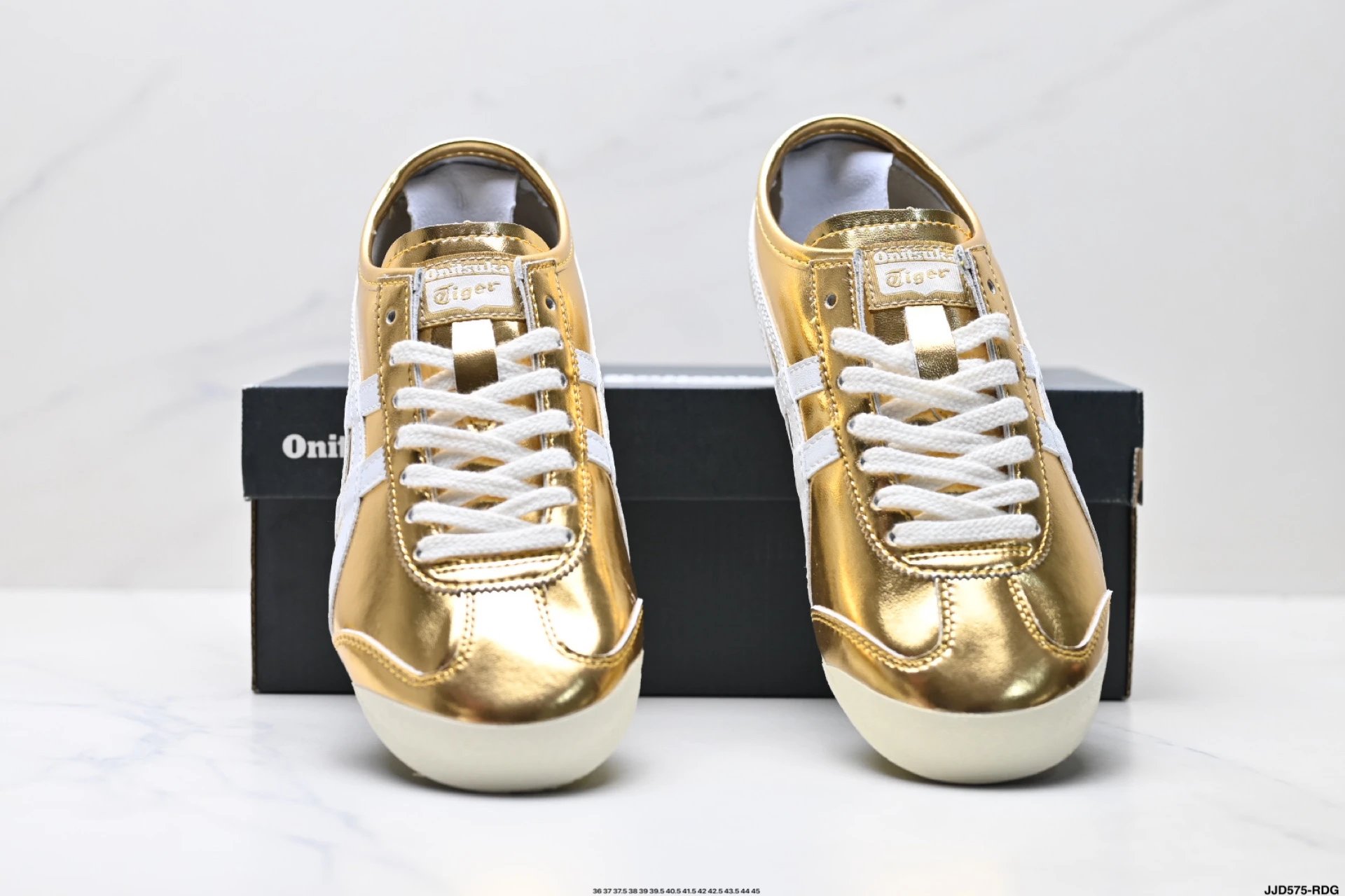 Onitsuka Tiger NIPPON MADE Mexico 66 Deluxe Sneakers Gold White - Gallery Image 7 - Detailed View