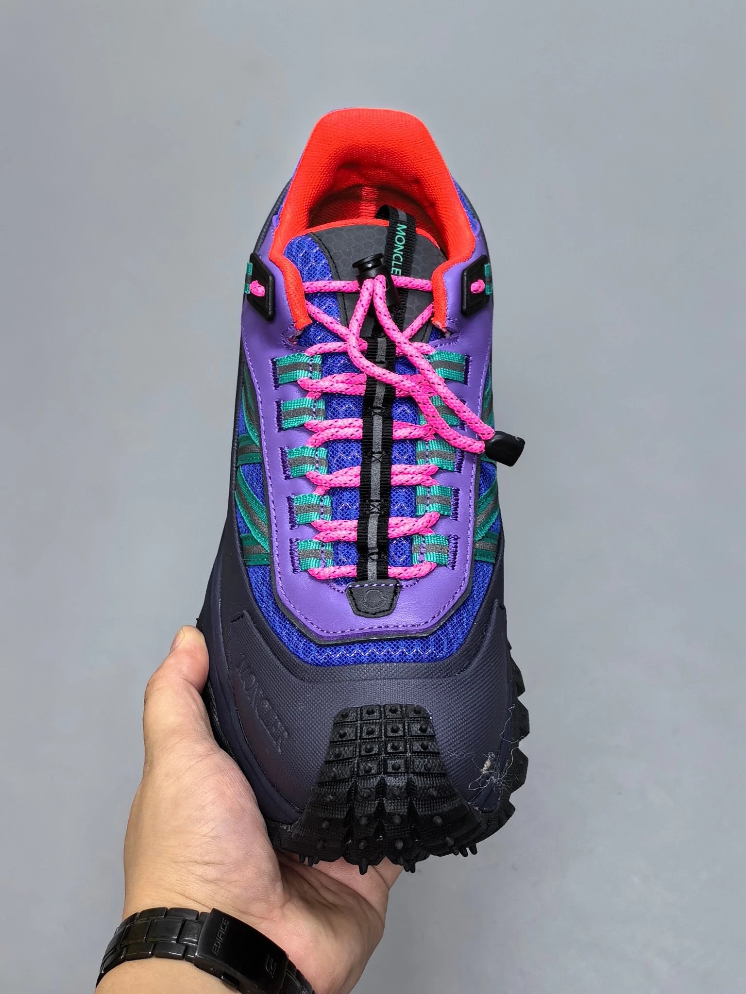 Moncler Trailgrip GTX Rubber Sneakers Blue Purple - Gallery Image 6 - Detailed View
