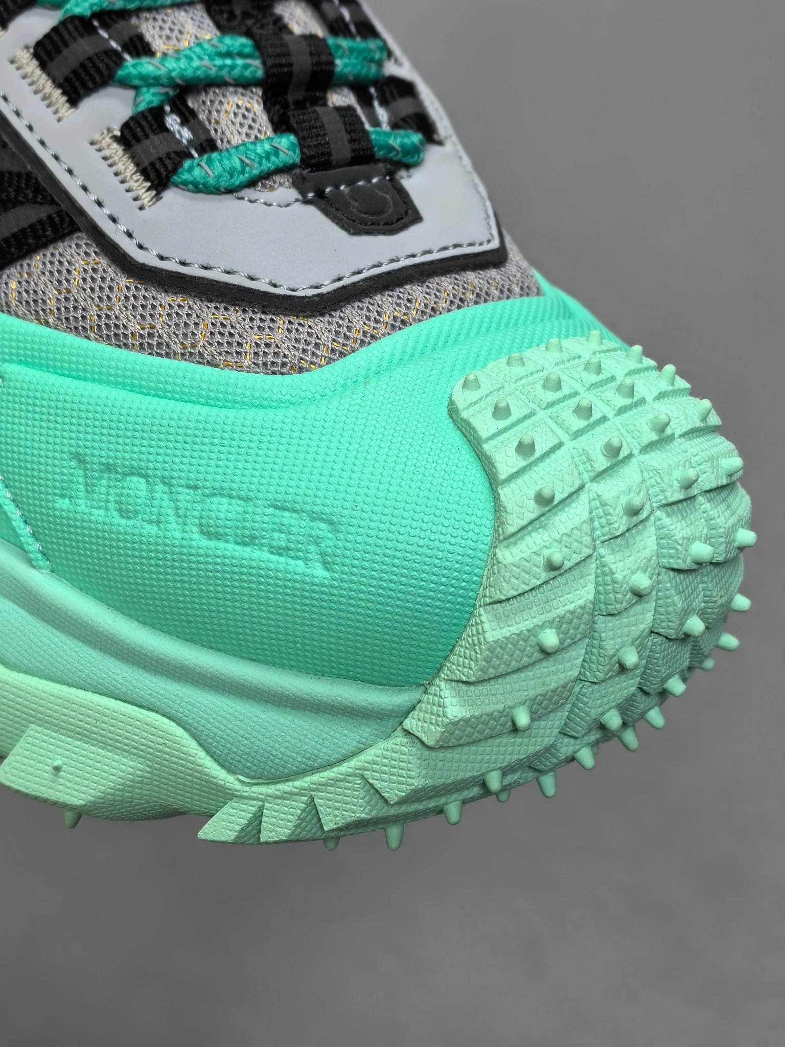 Moncler Trailgrip GTX Rubber Sneakers Light Green - Gallery Image 4 - Detailed View