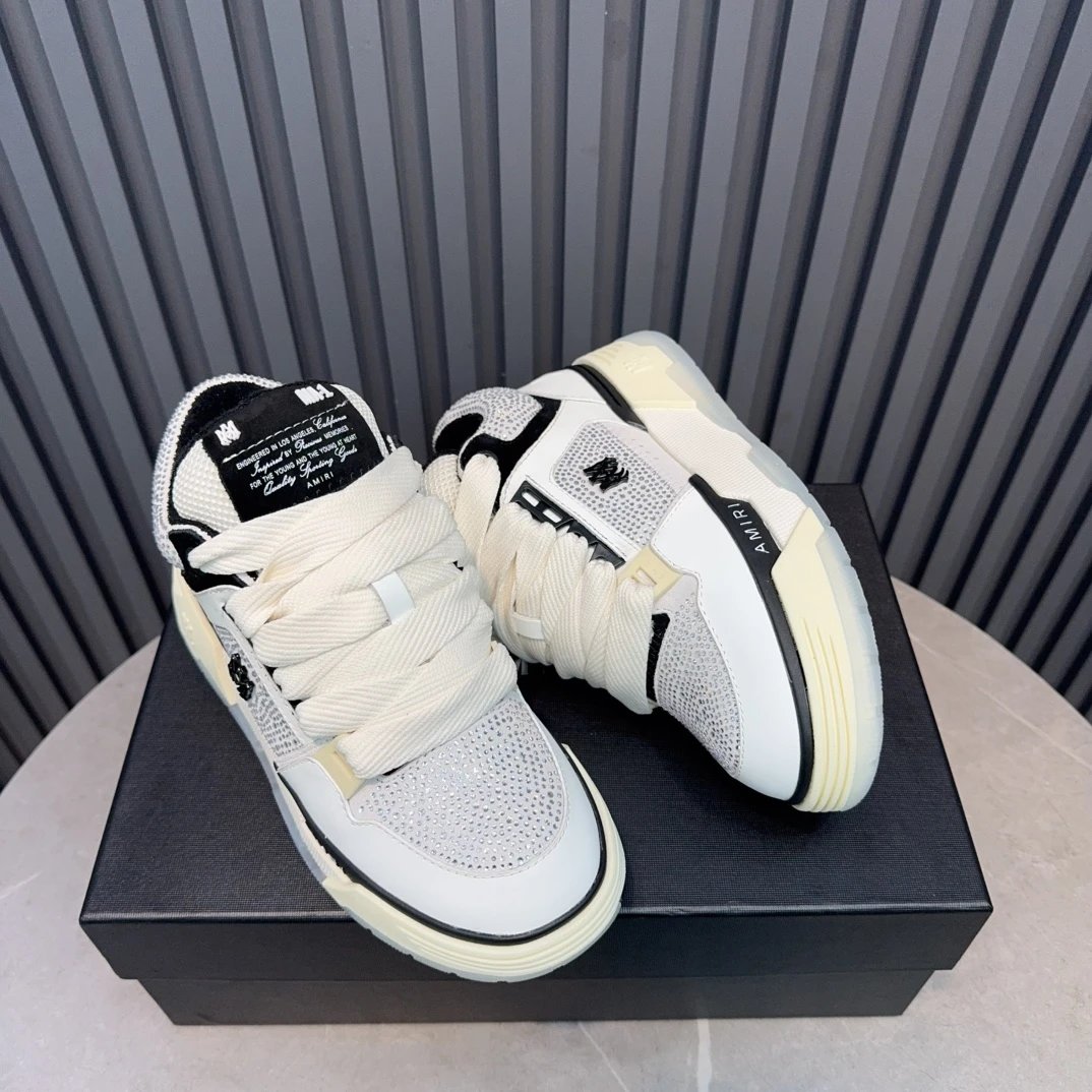 Unisex Leather Low Top Skate Sneakers Ivory White - Gallery Image 5 - Detailed View