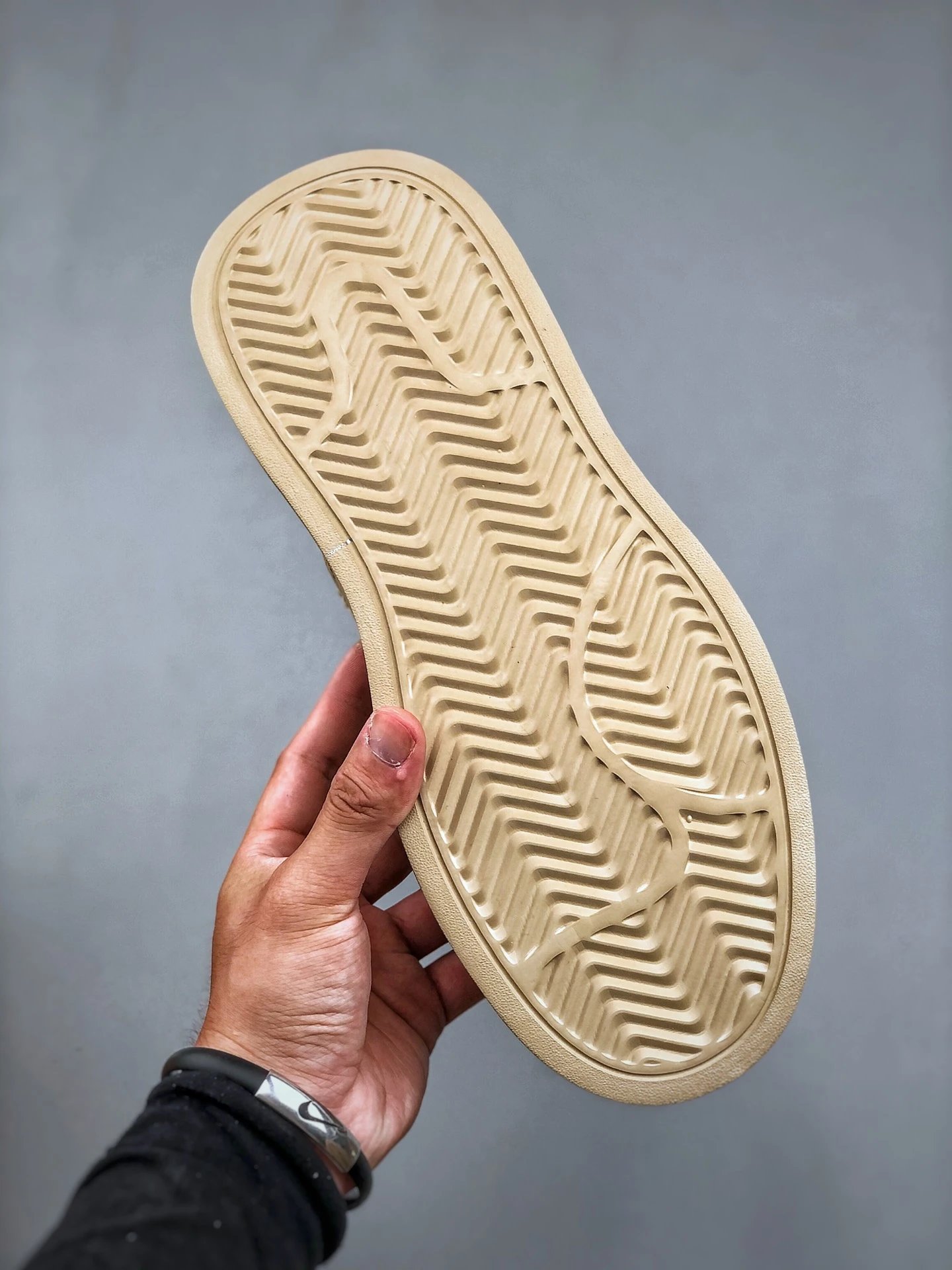 Chunky Leather High Top Boots Sandstone Beige - Gallery Image 8 - Detailed View