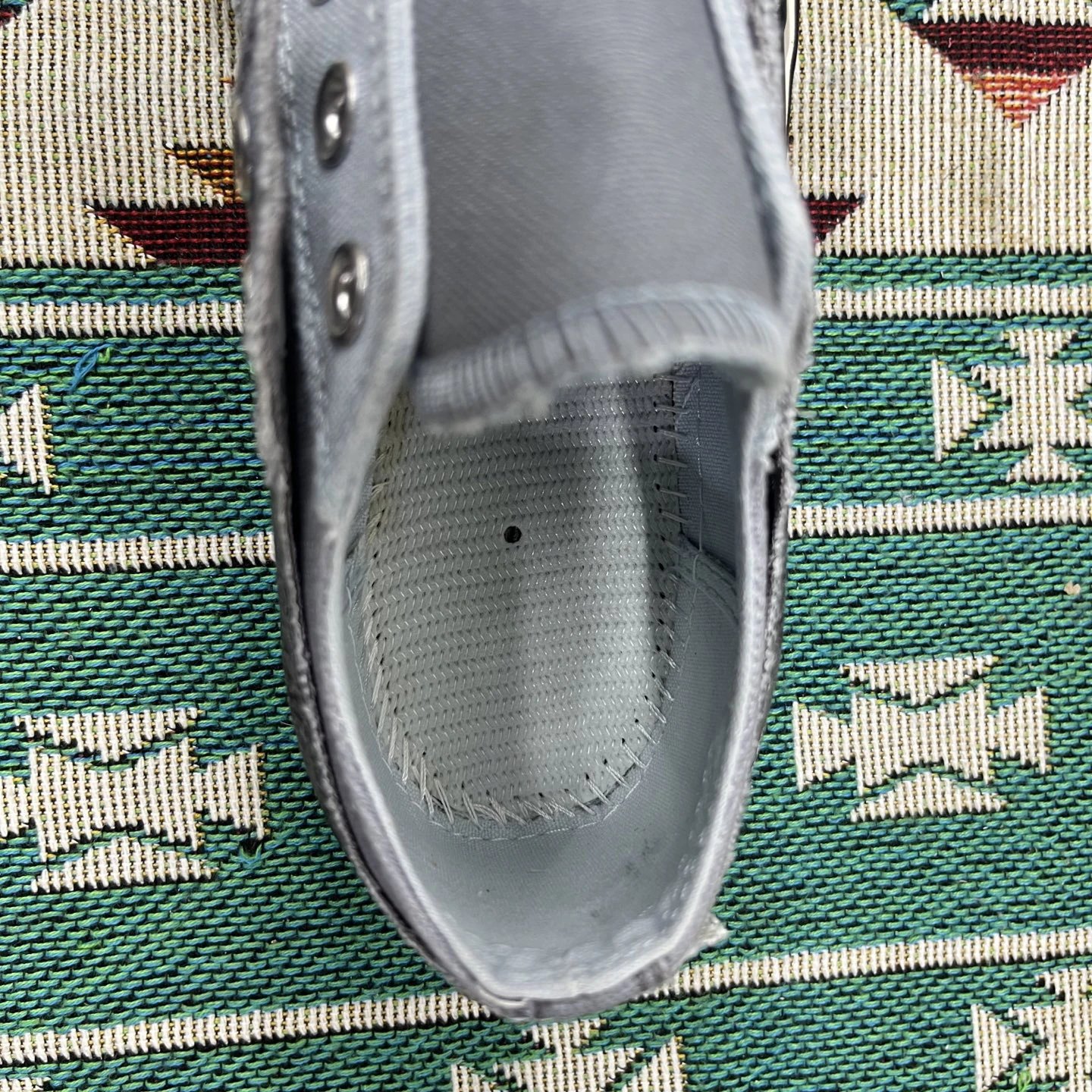 Deconstructed Canvas Low Top Sneakers Gradient Ash Blue - Gallery Image 10 - Detailed View