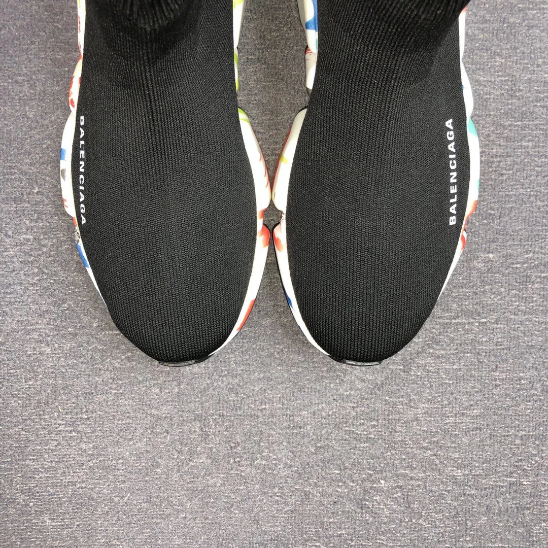 Speed Trainer Sock Sneakers Knit Breathable Sole Multicolor - Gallery Image 7 - Detailed View
