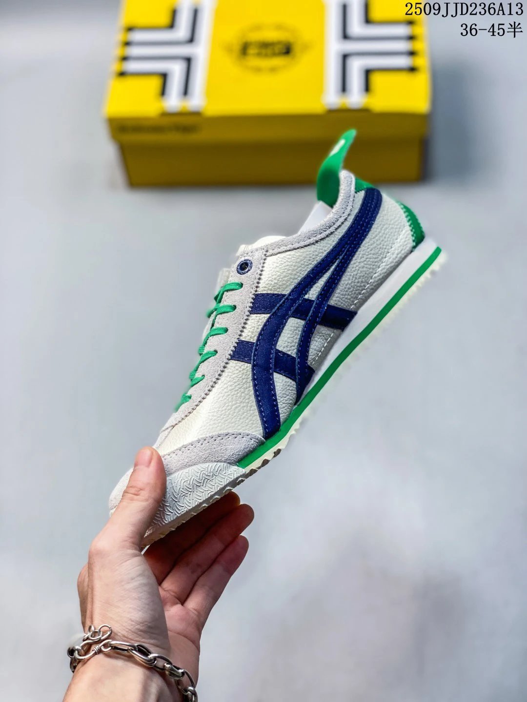 Onitsuka Tiger MEXICO 66 Slip-On Sneakers Cream Blue - Gallery Image 3 - Detailed View