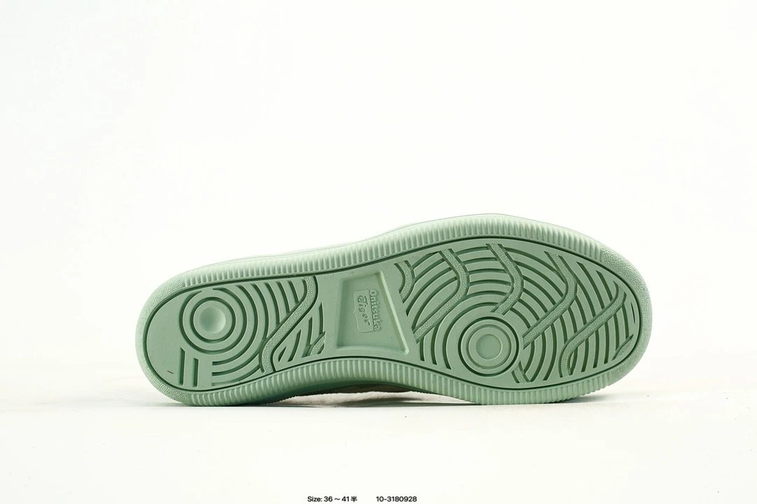 Retro Suede Low Top Sneakers with T-Toe Sage Green - Gallery Image 6 - Detailed View