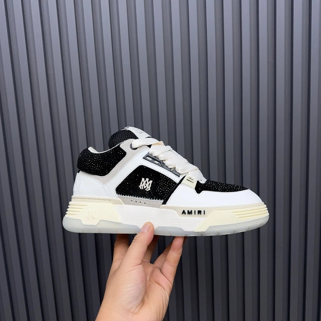 Luxury Leather Low Top Skate Sneakers Ivory Black - Gallery Image 2 - Detailed View