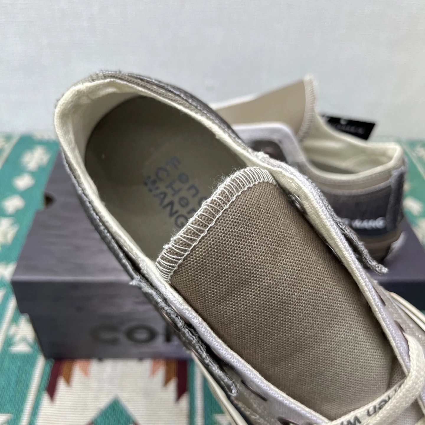 Deconstructed Canvas Low Top Sneakers Gradient Umber - Gallery Image 8 - Detailed View