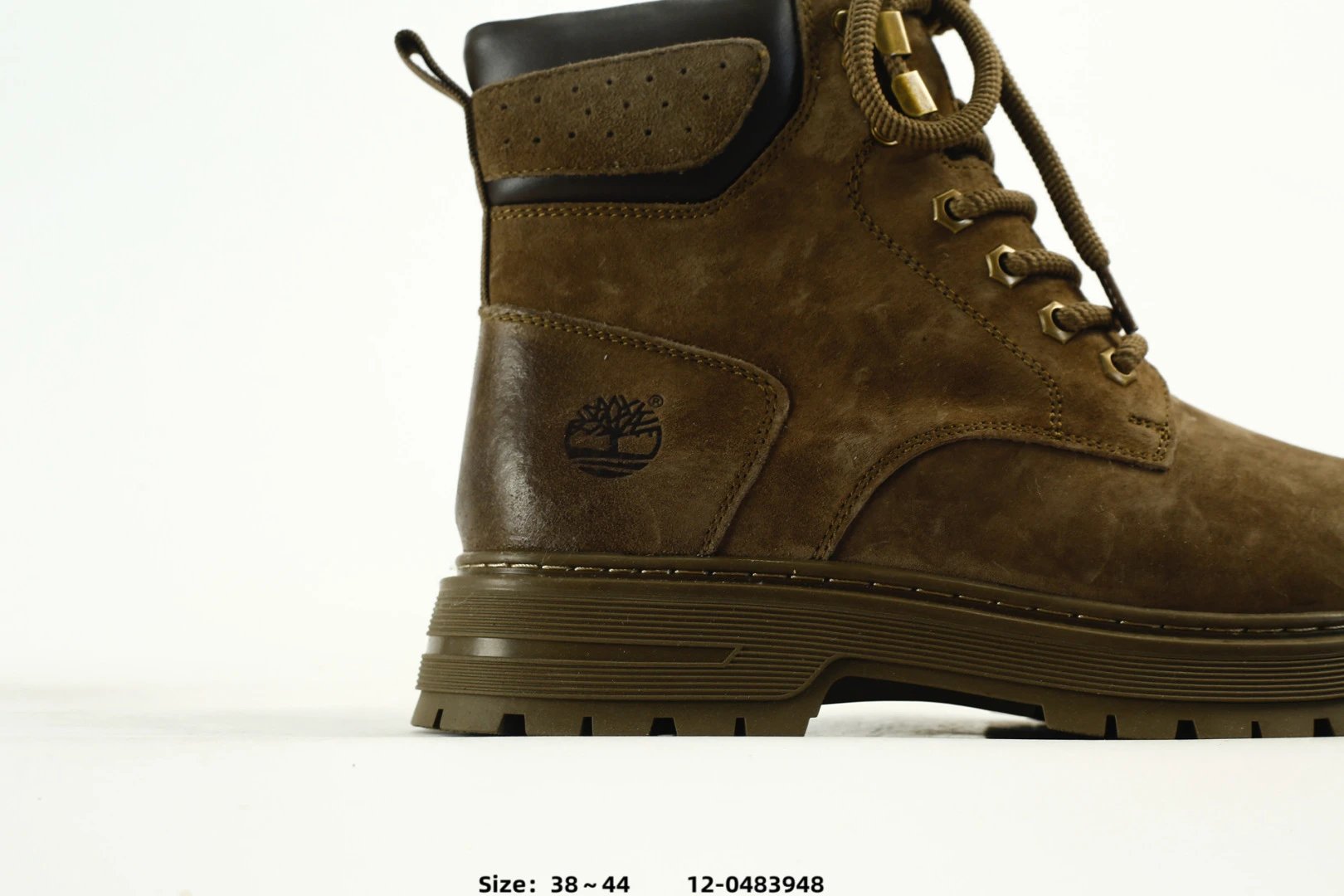 Premium Leather Outdoor Boots Rustic Brown - Gallery Image 3 - Detailed View