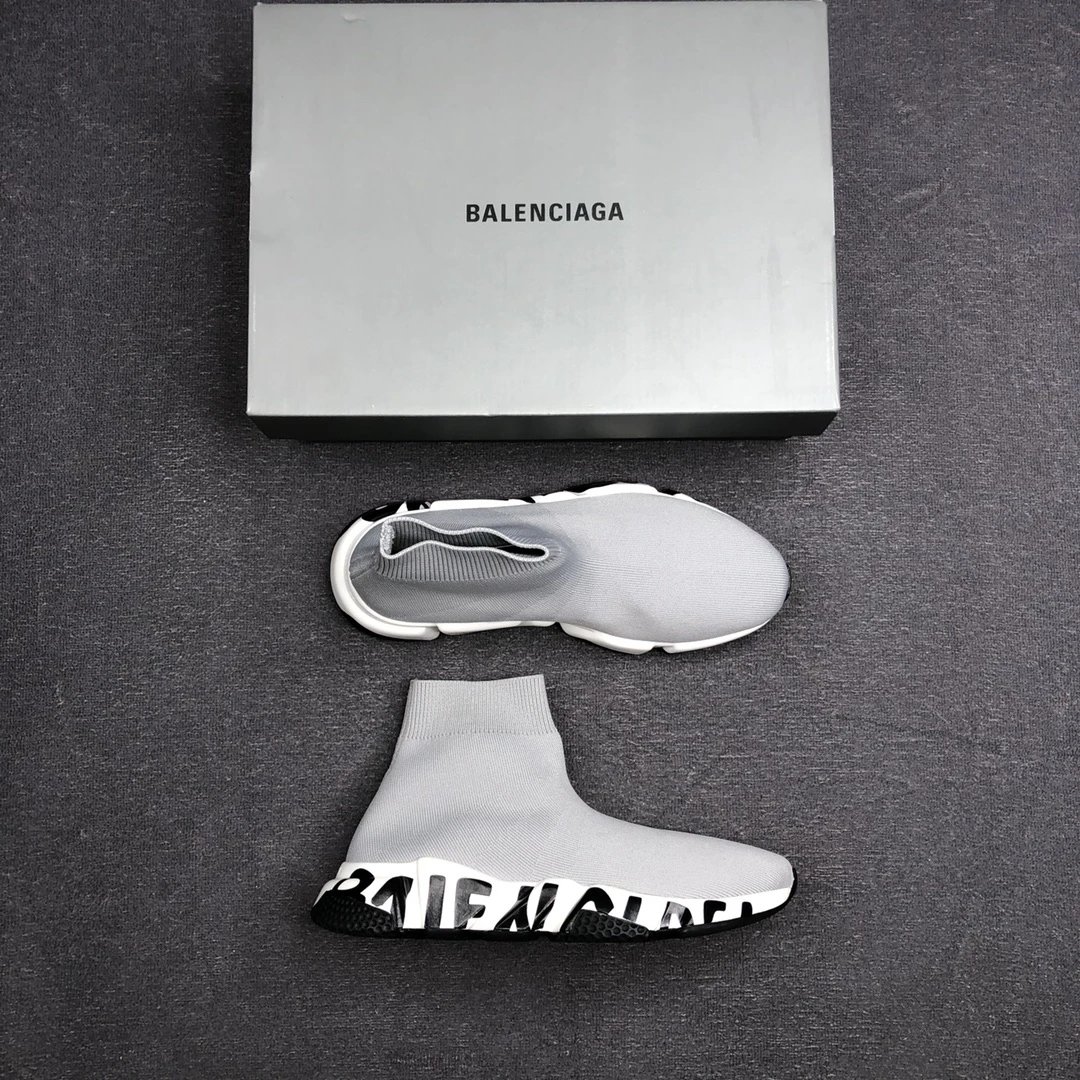 Unisex Sock Sneakers Knit Mesh Speed Trainer Silver Grey - Gallery Image 3 - Detailed View