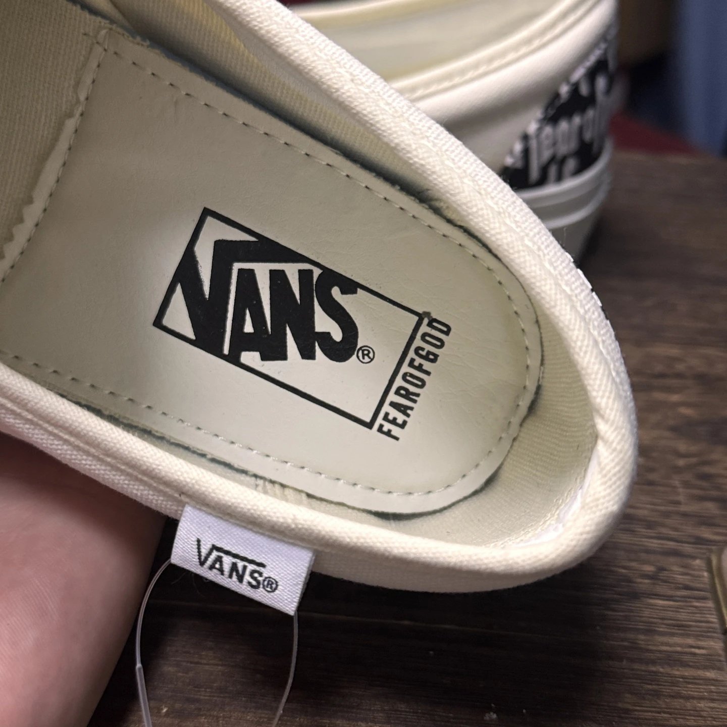 Slip On Suede Skate Shoes Ivory Black - Gallery Image 5 - Detailed View