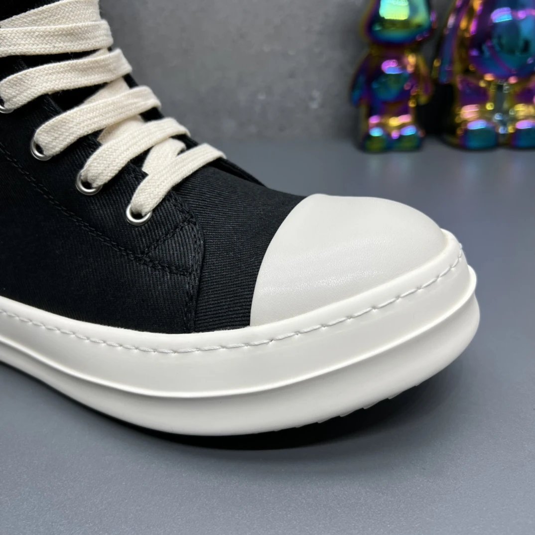 Rick Owens High-top Casual Sneakers Black - Gallery Image 4 - Detailed View
