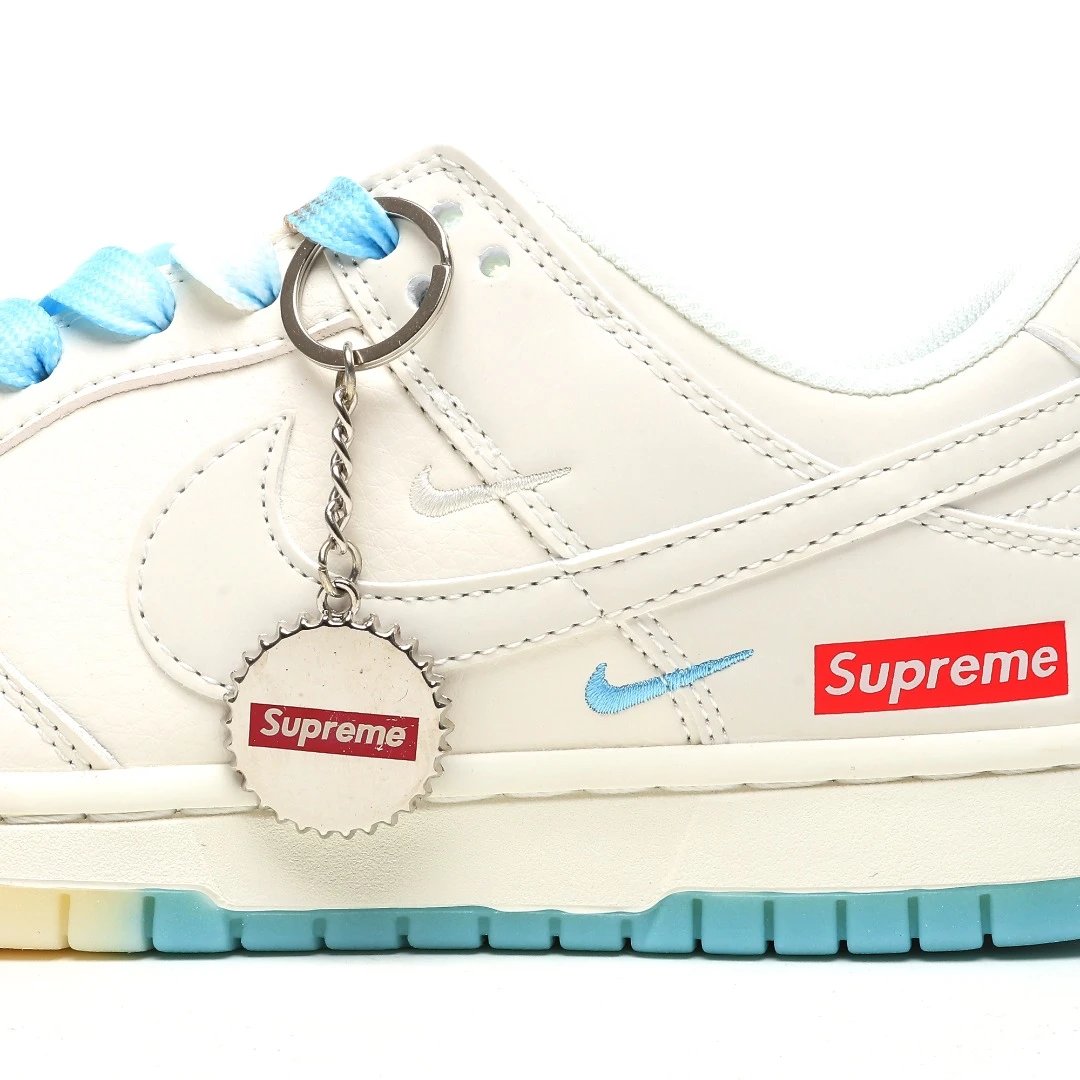 Low Top Sneakers Ivory Blue - Gallery Image 8 - Detailed View