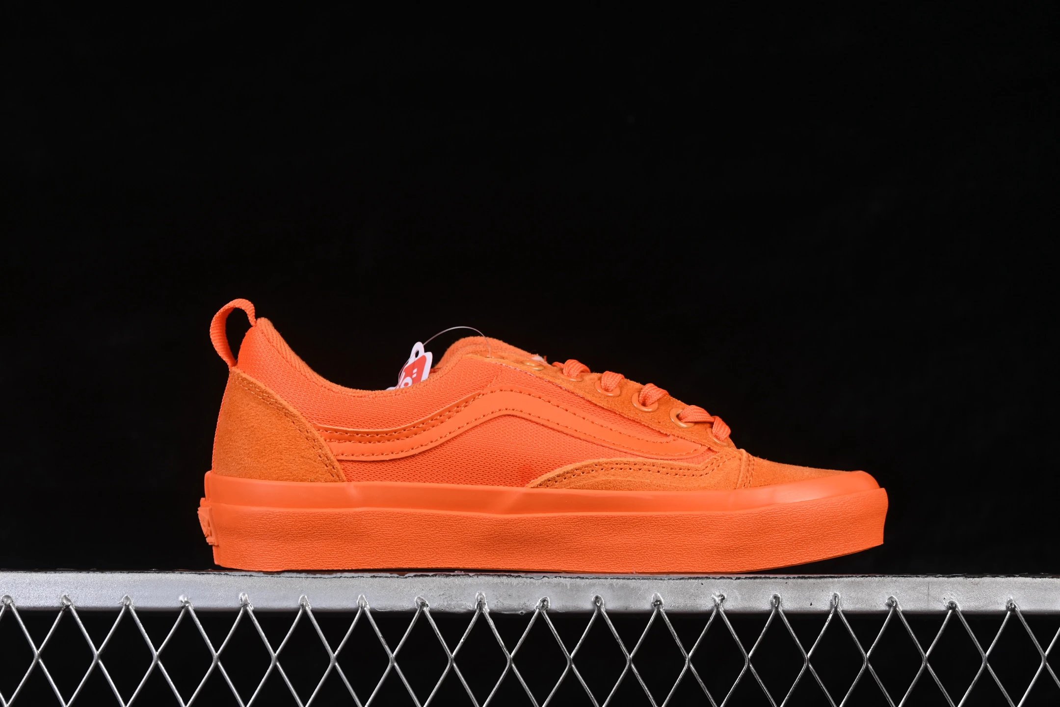 Low Top Skate Shoes Suede Canvas Solar Orange - Gallery Image 2 - Detailed View