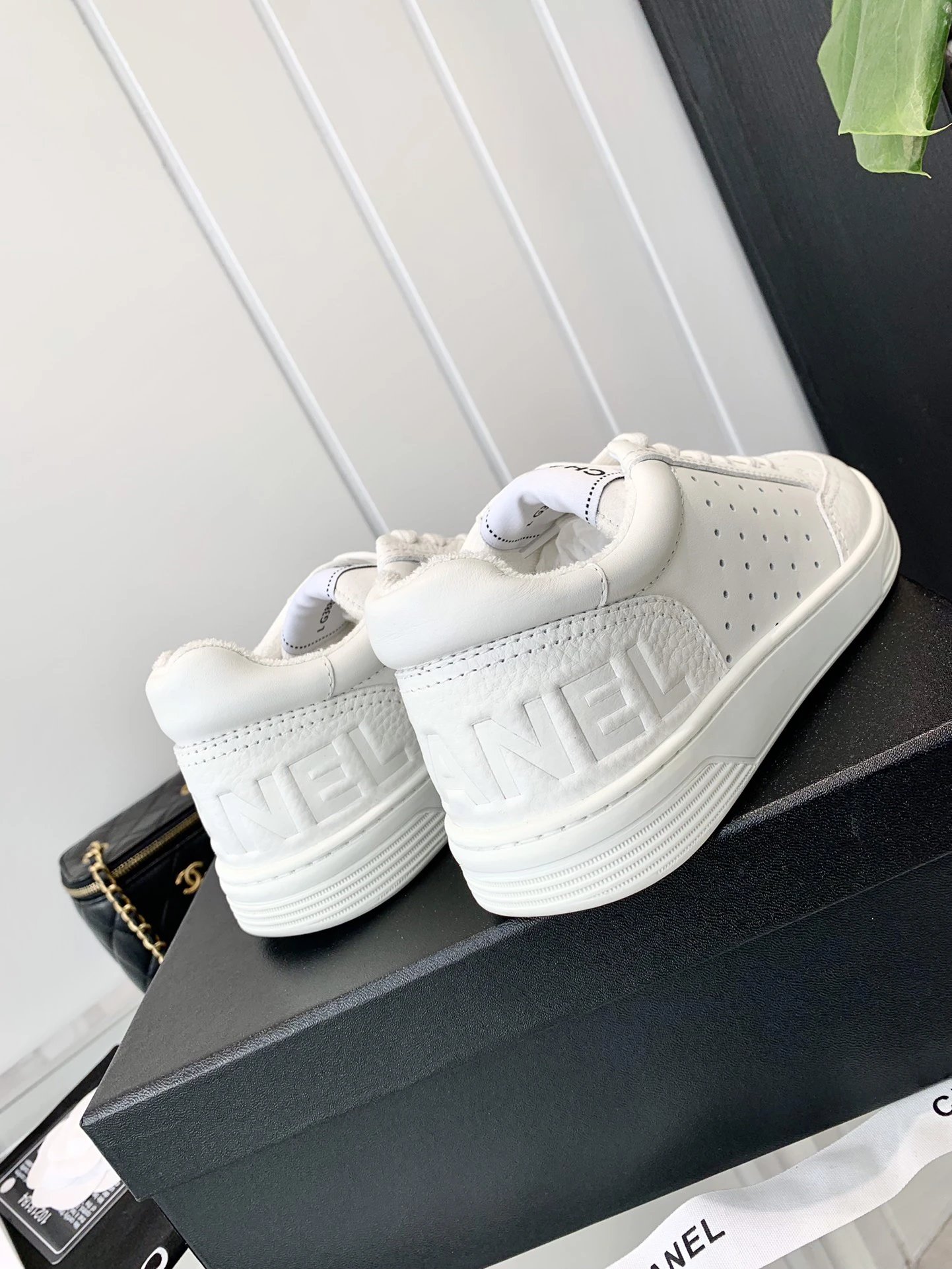 Chanel White Logo Sneakers - Gallery Image 4 - Detailed View