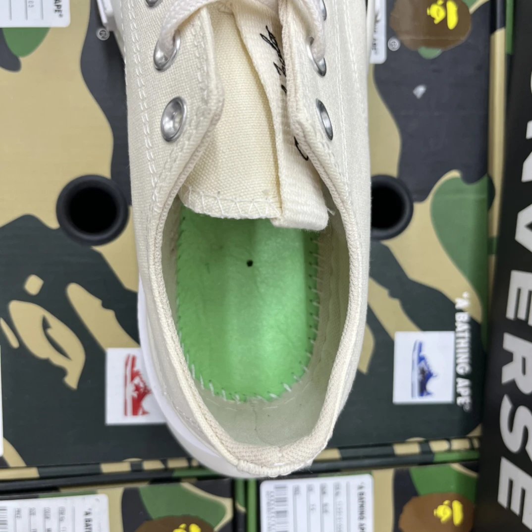 Low Top Canvas Sneakers Creamy Sea Salt - Gallery Image 10 - Detailed View