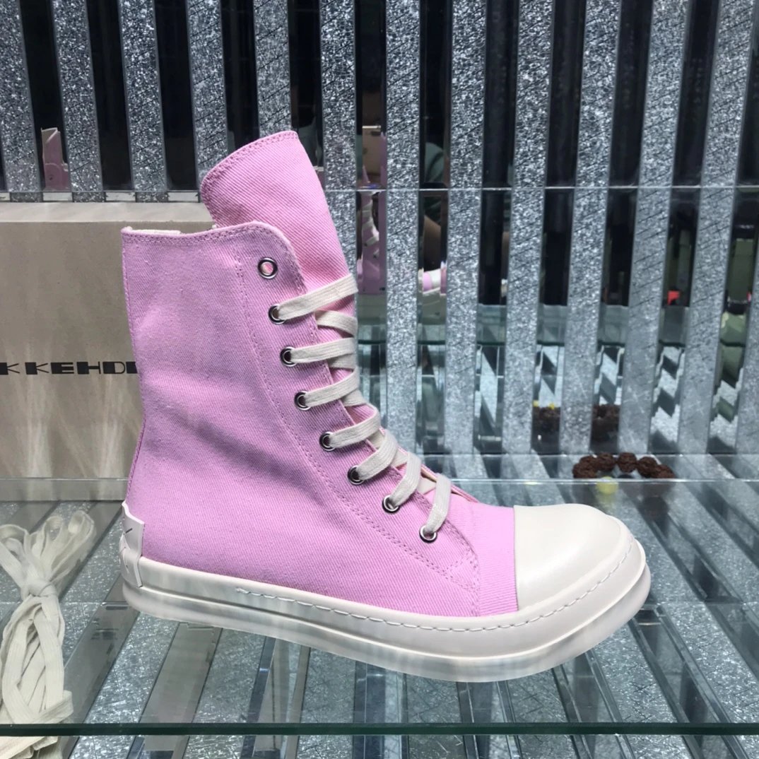 Rick Owens Casual High-top Sneakers Pink - Rick Owens - Cnfans - $66.25