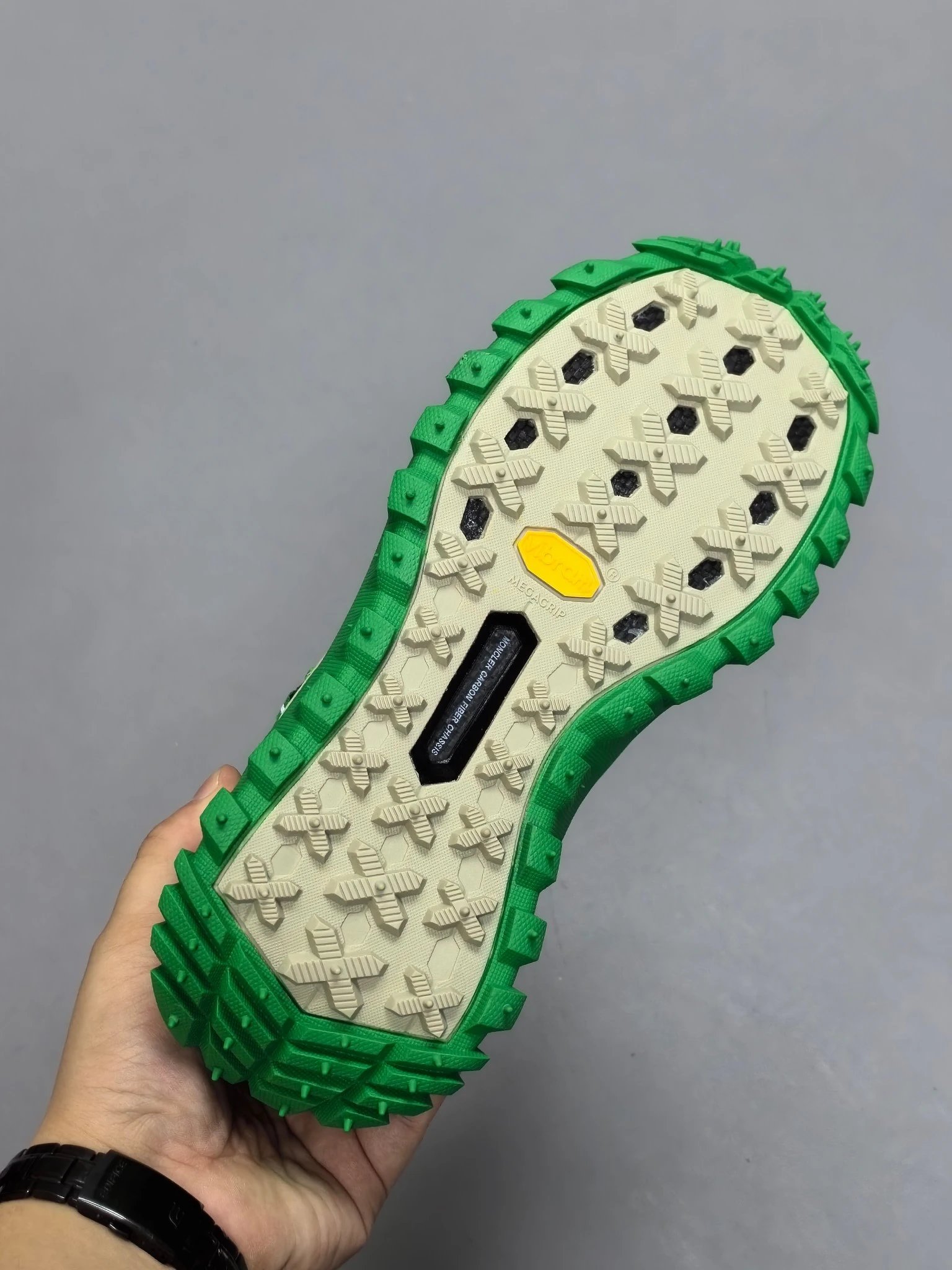 Moncler Trailgrip GTX Rubber Sneakers Green - Gallery Image 7 - Detailed View