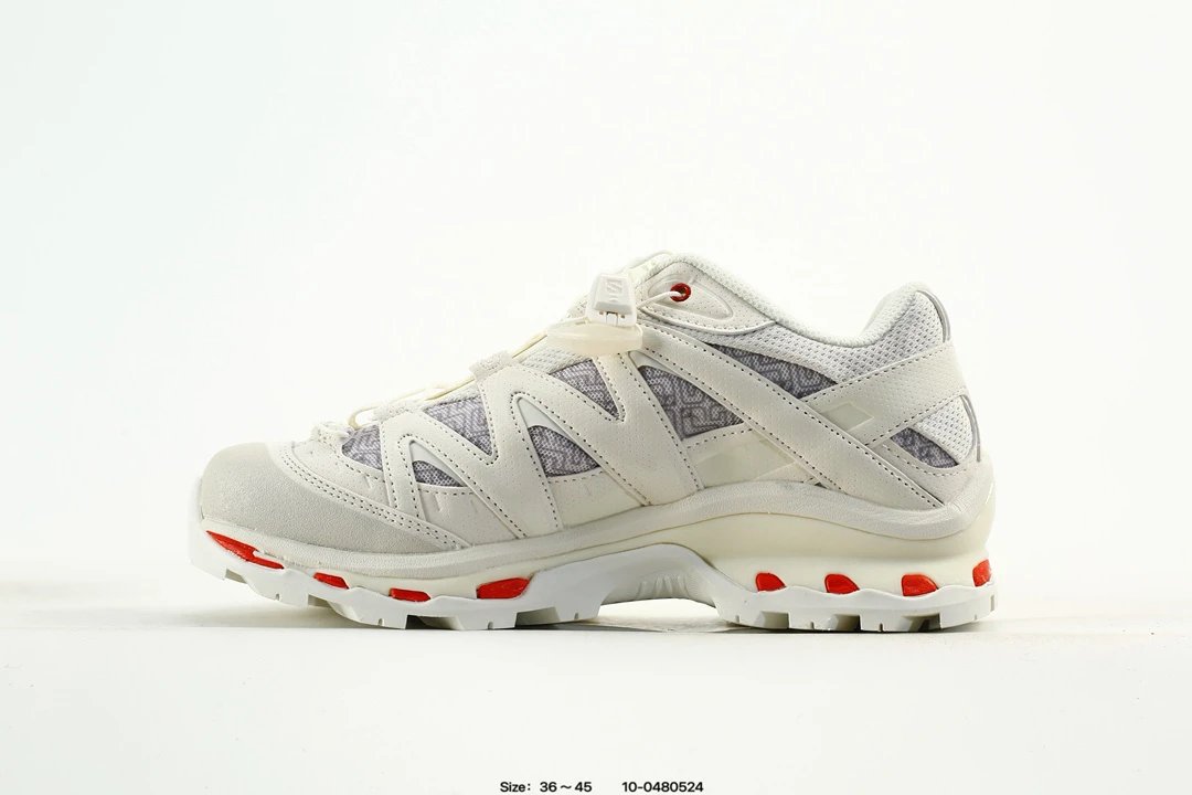 Salomon XT-Whisper Sneakers White Red - Gallery Image 3 - Detailed View
