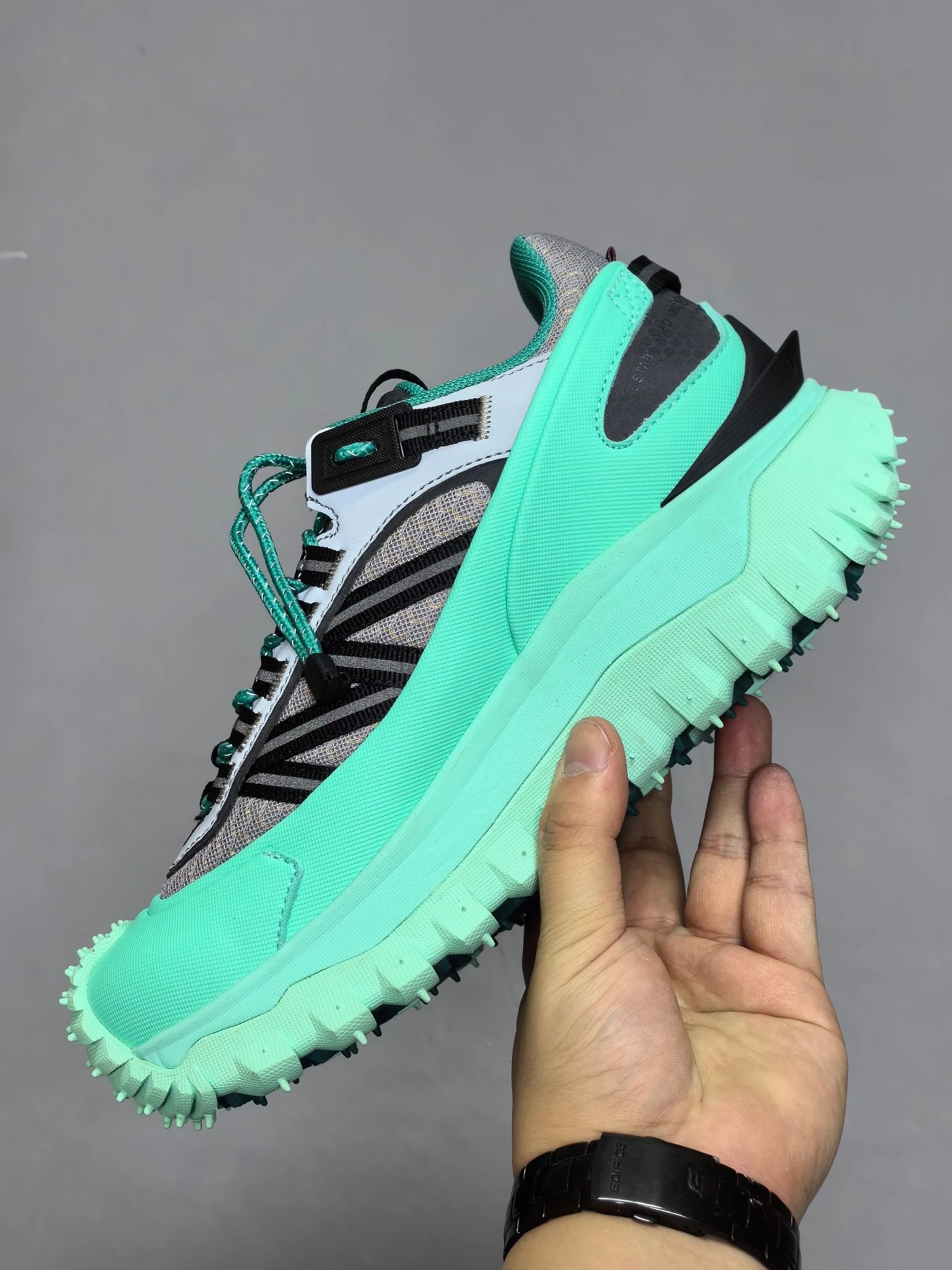 Moncler Trailgrip GTX Rubber Sneakers Light Green - Gallery Image 2 - Detailed View