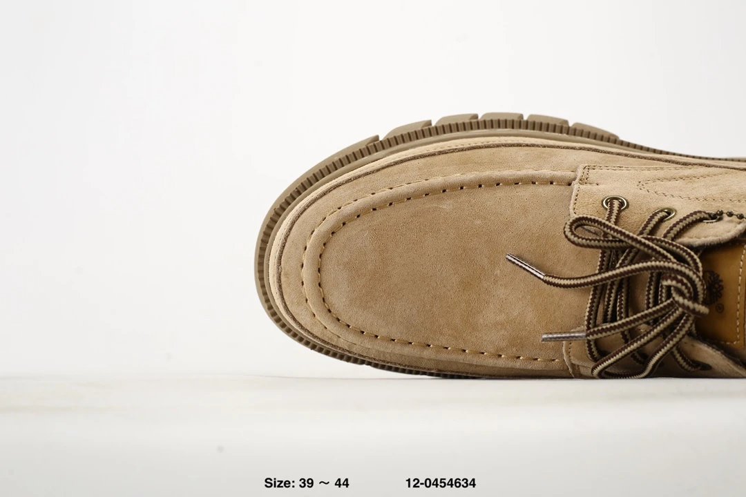 Suede Chunky Sole Shoes Sand - Gallery Image 5 - Detailed View