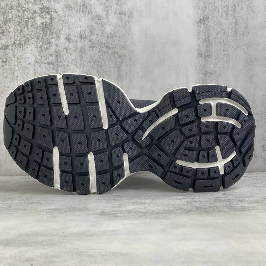 Sock Sneakers Knit High Top Chunky Sole Retro White - Gallery Image 8 - Detailed View