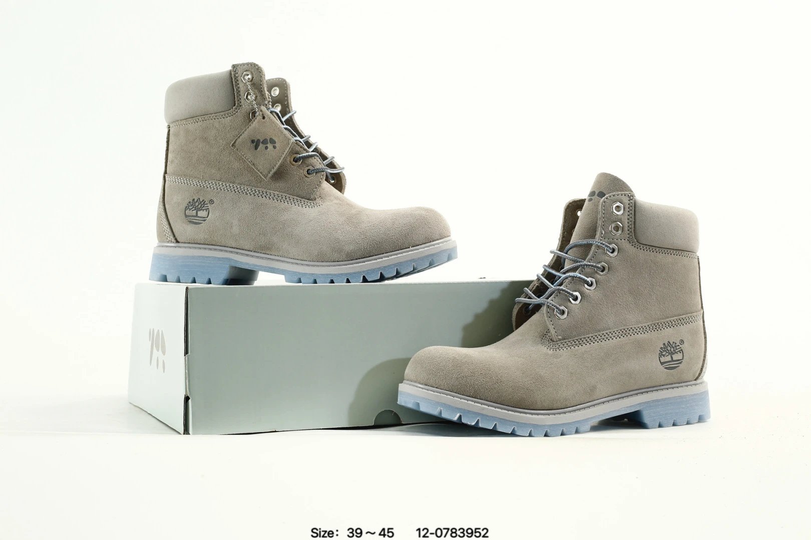 Suede Outdoor Boots Misty Gray - Gallery Image 2 - Detailed View