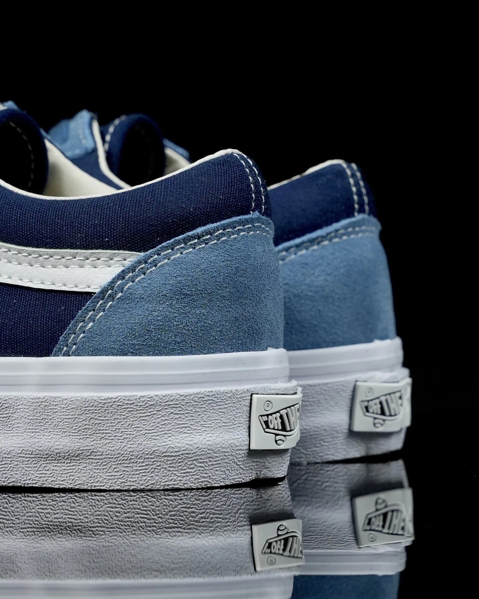 Suede Canvas Skate Sneakers Navy Blue - Gallery Image 7 - Detailed View