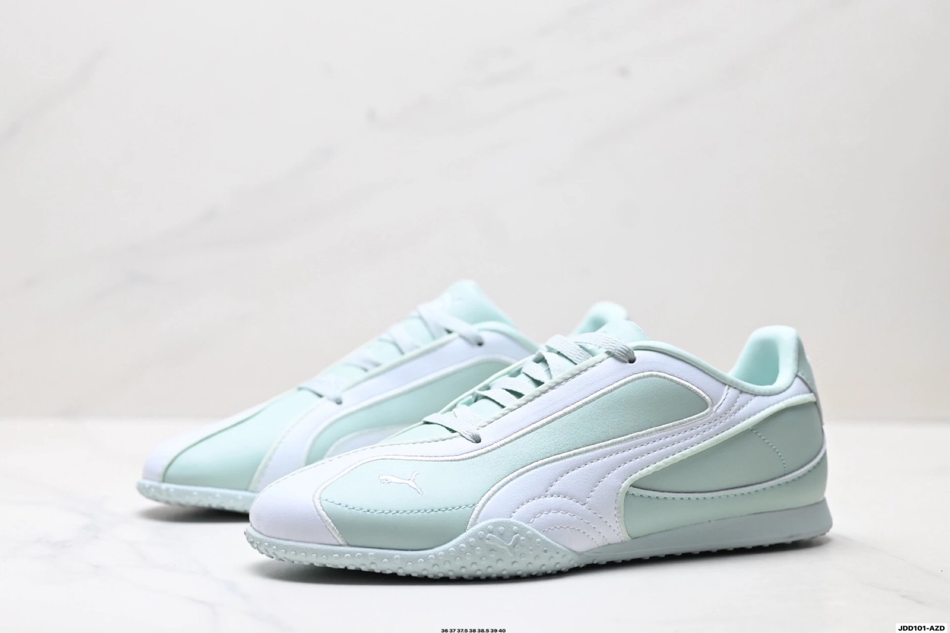 PUMA Bella V2 Leather Sneakers Mint Green - Gallery Image 4 - Detailed View